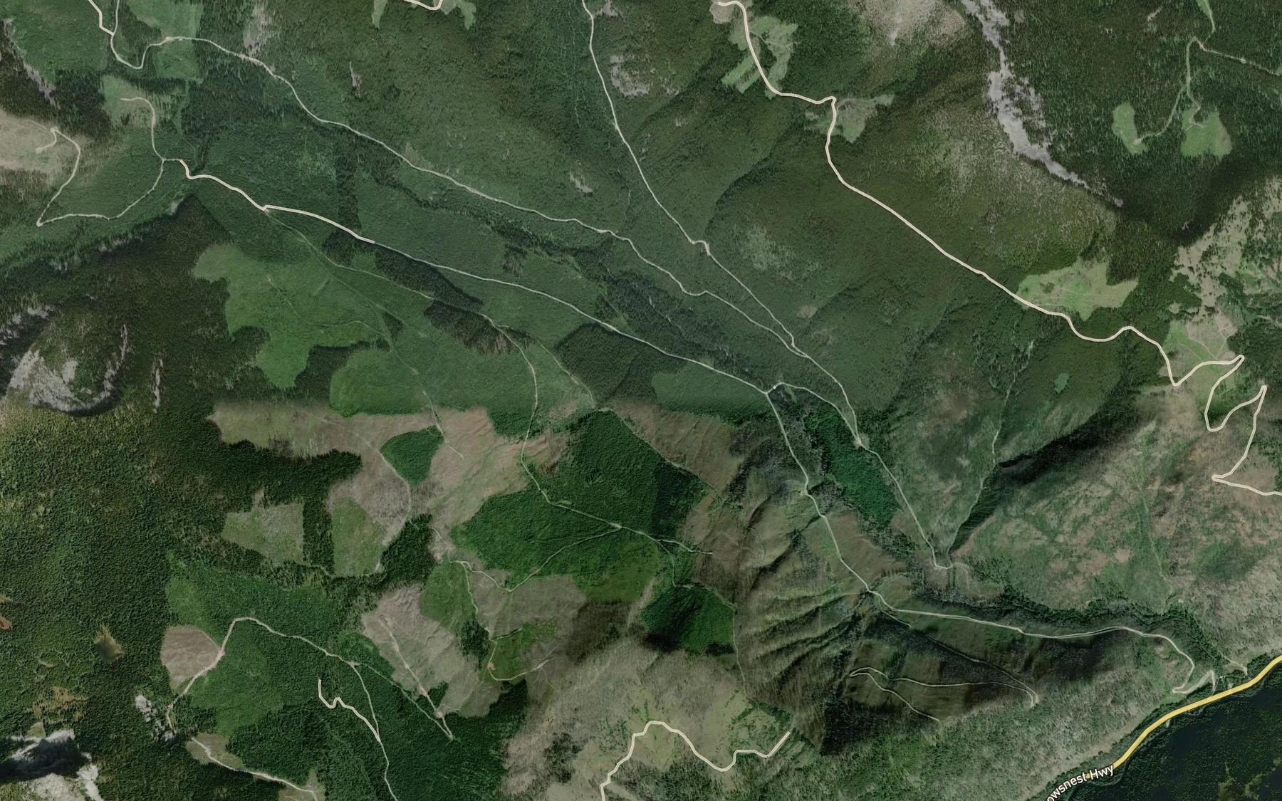Satellite map of the Jersey Creek