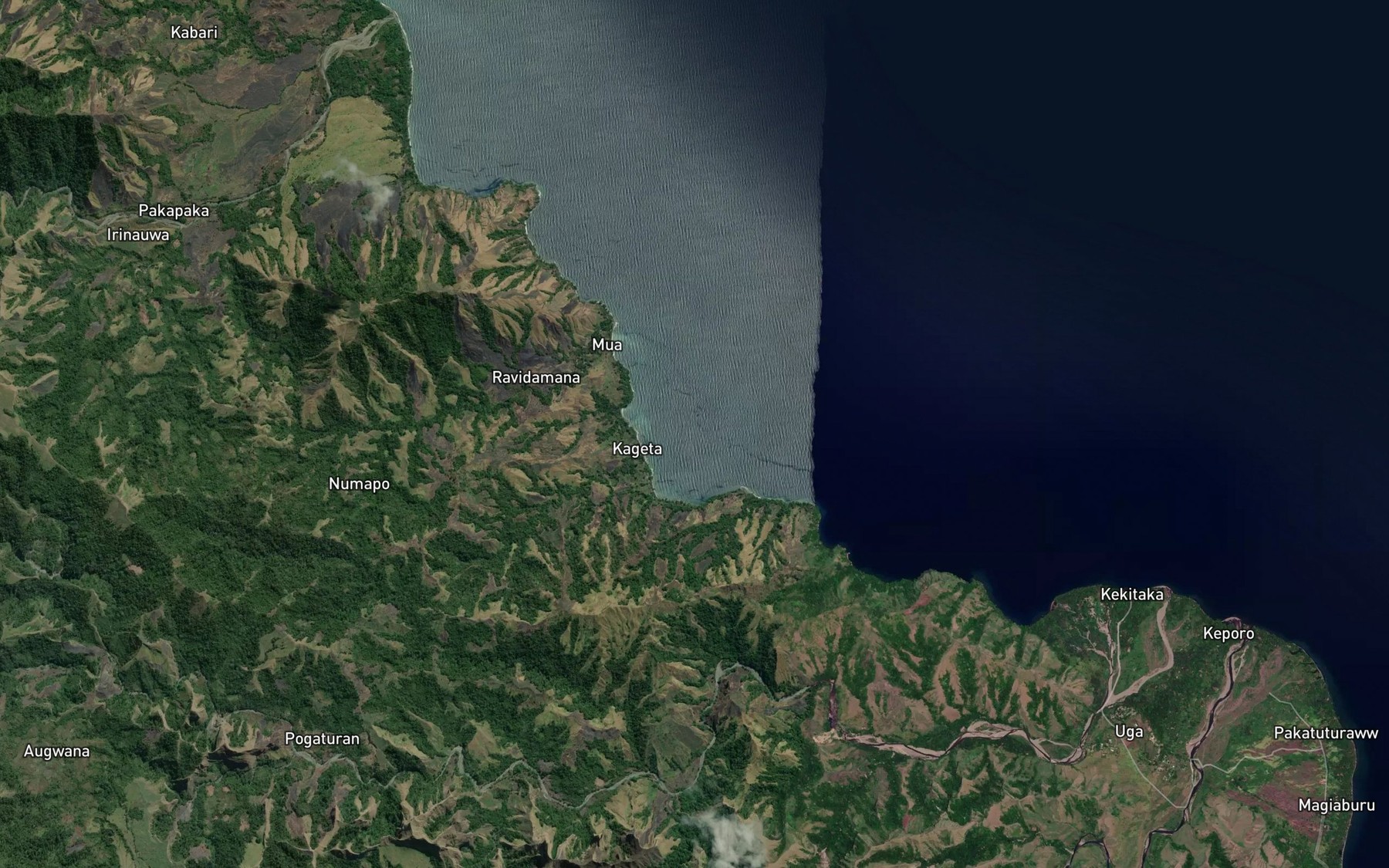 Satellite map of the Boniboni Bay