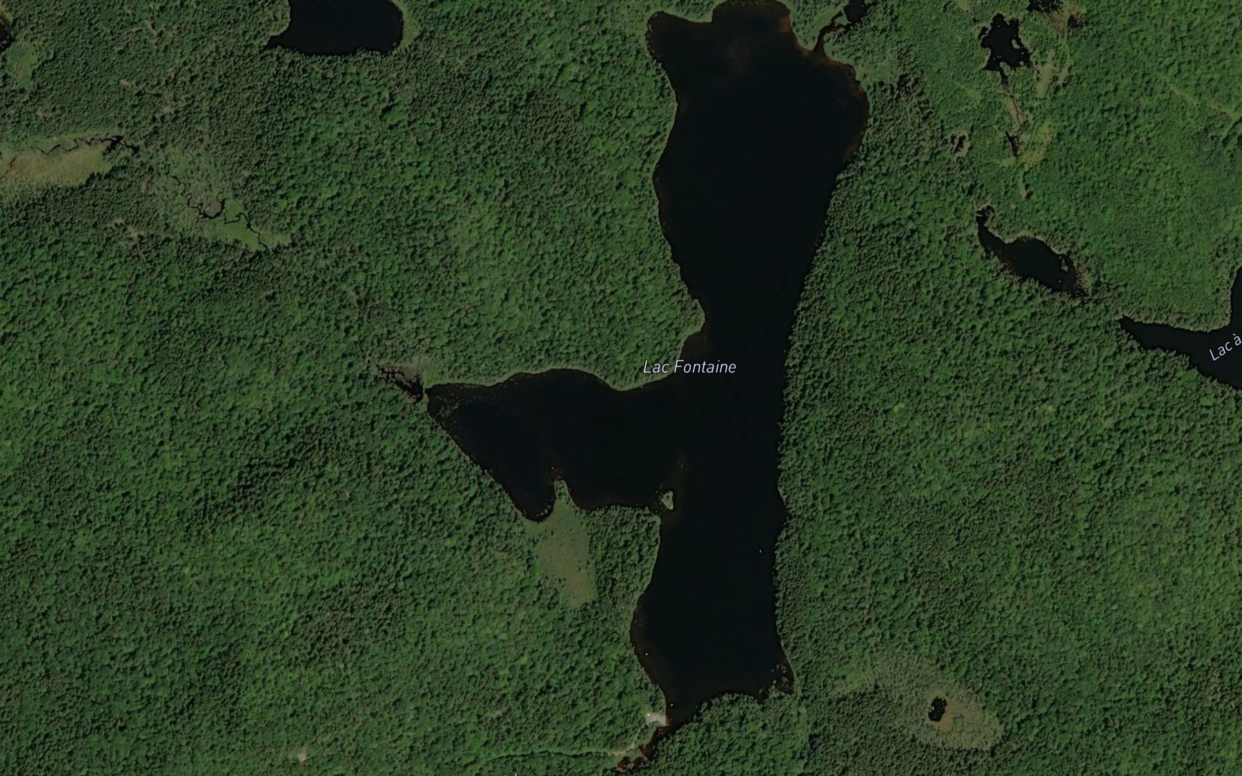 Satellite map of the Lac Fontaine