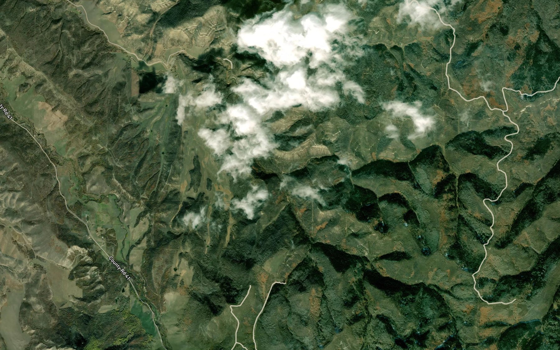Satellite map of the Snell Rock Creek