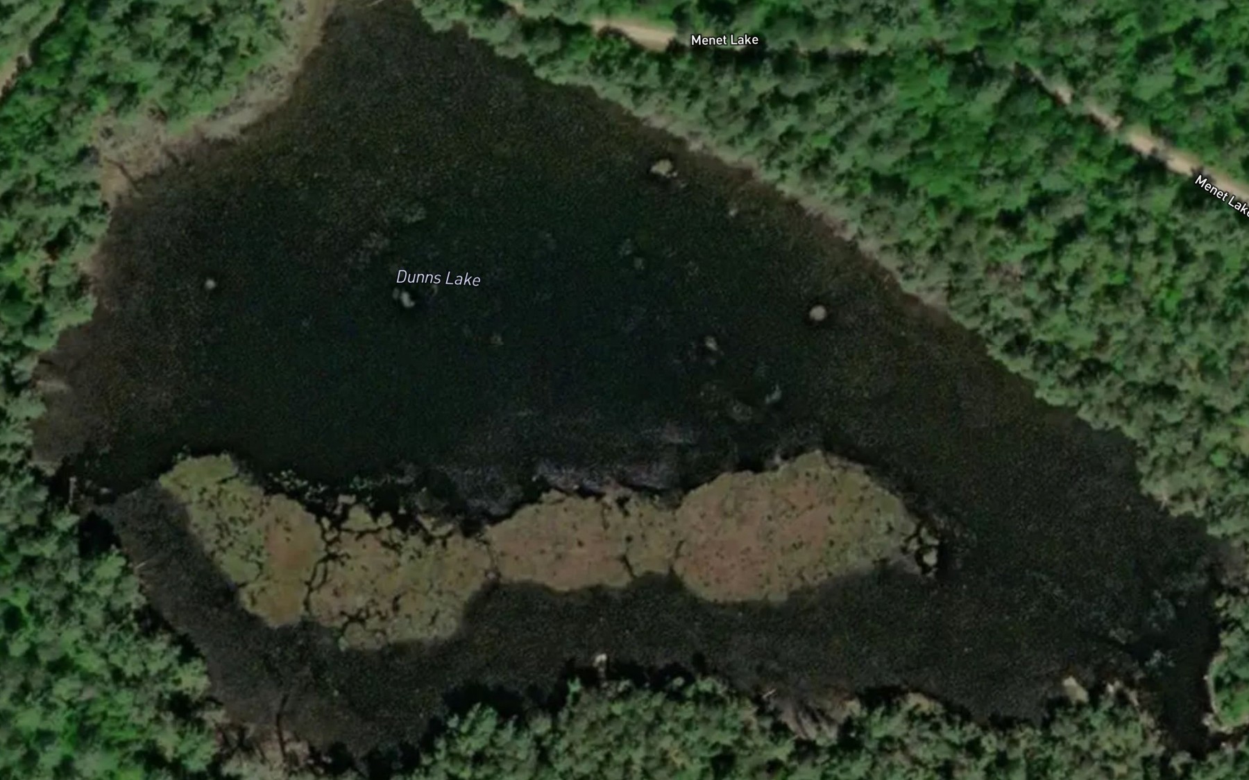 Satellite map of the Dunns Lake