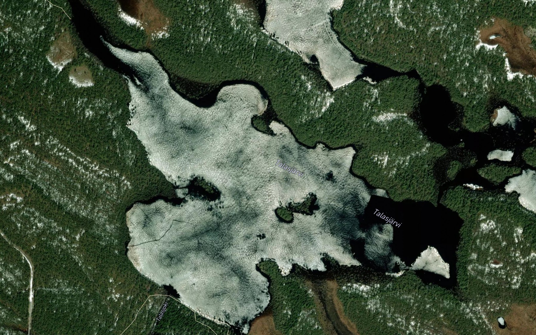 Satellite map of the Talasjarvi