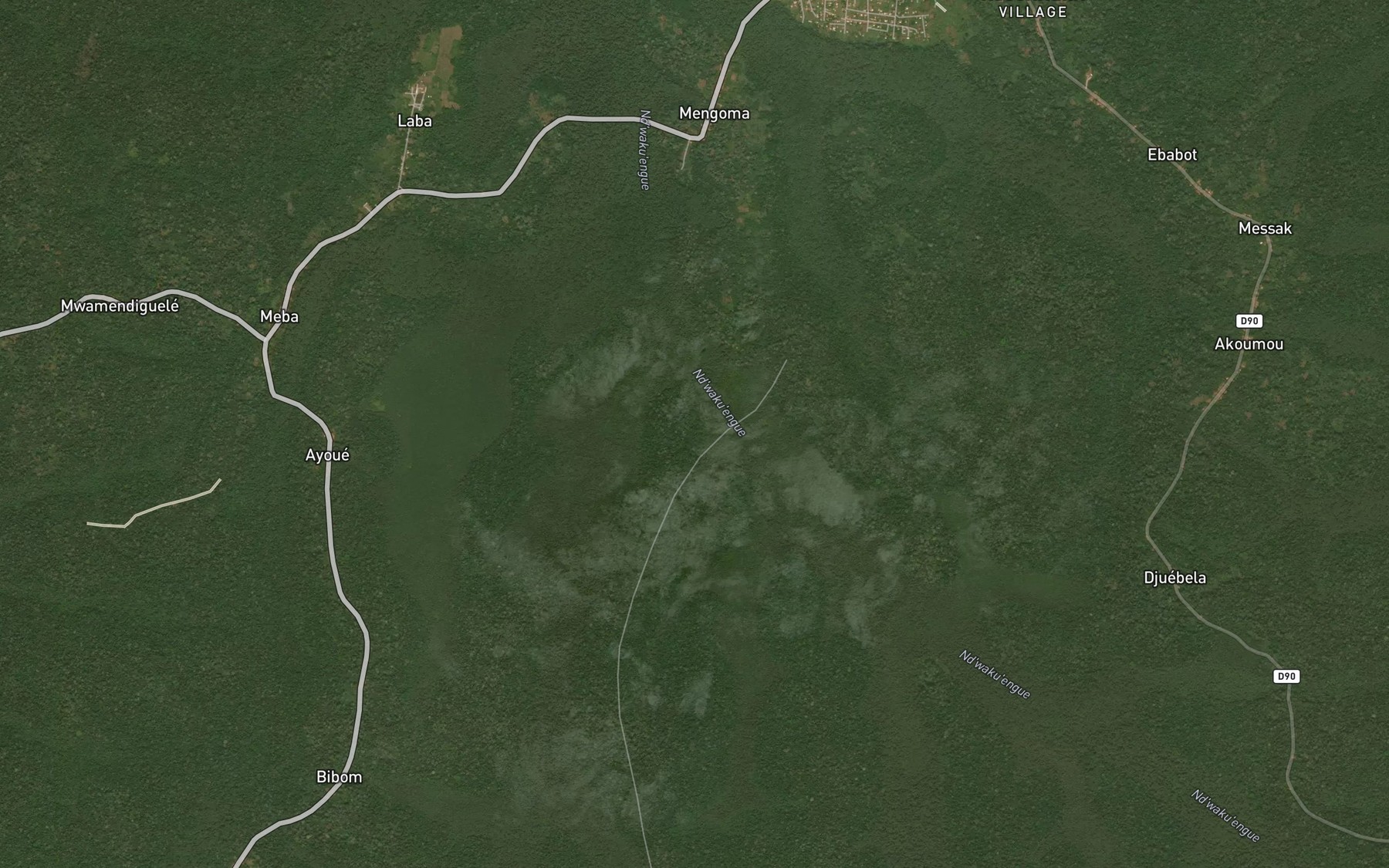 Satellite map of the Kwinge