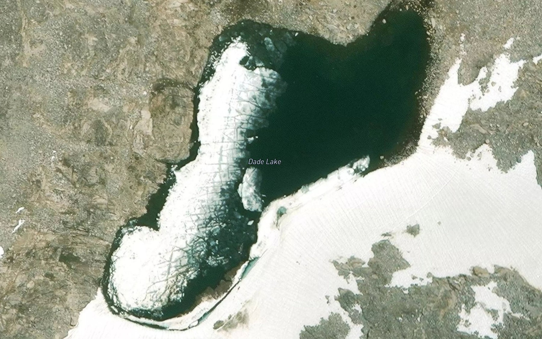 Satellite map of the Dade Lake