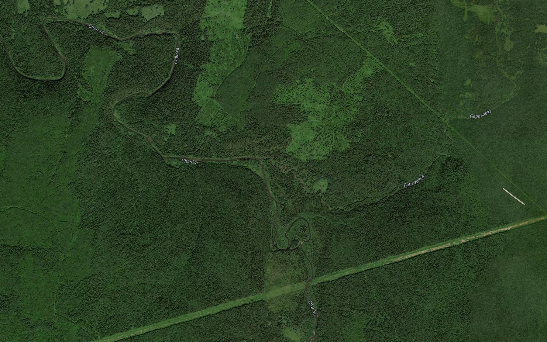 Satellite map of the Berezovka