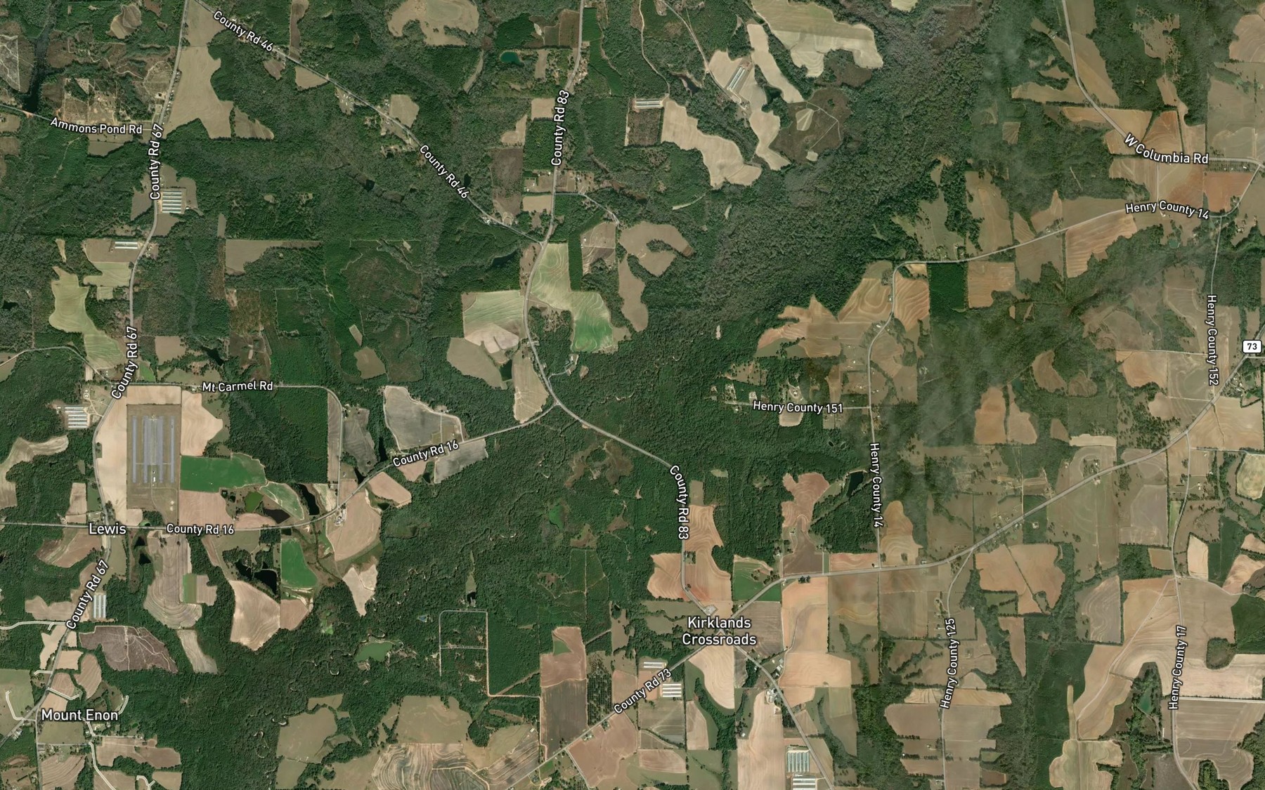 Satellite map of the Camp Branch