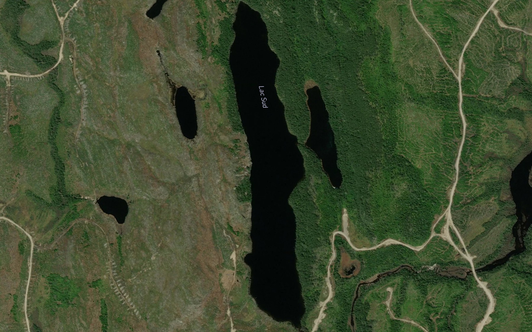 Satellite map of the Lac Sud