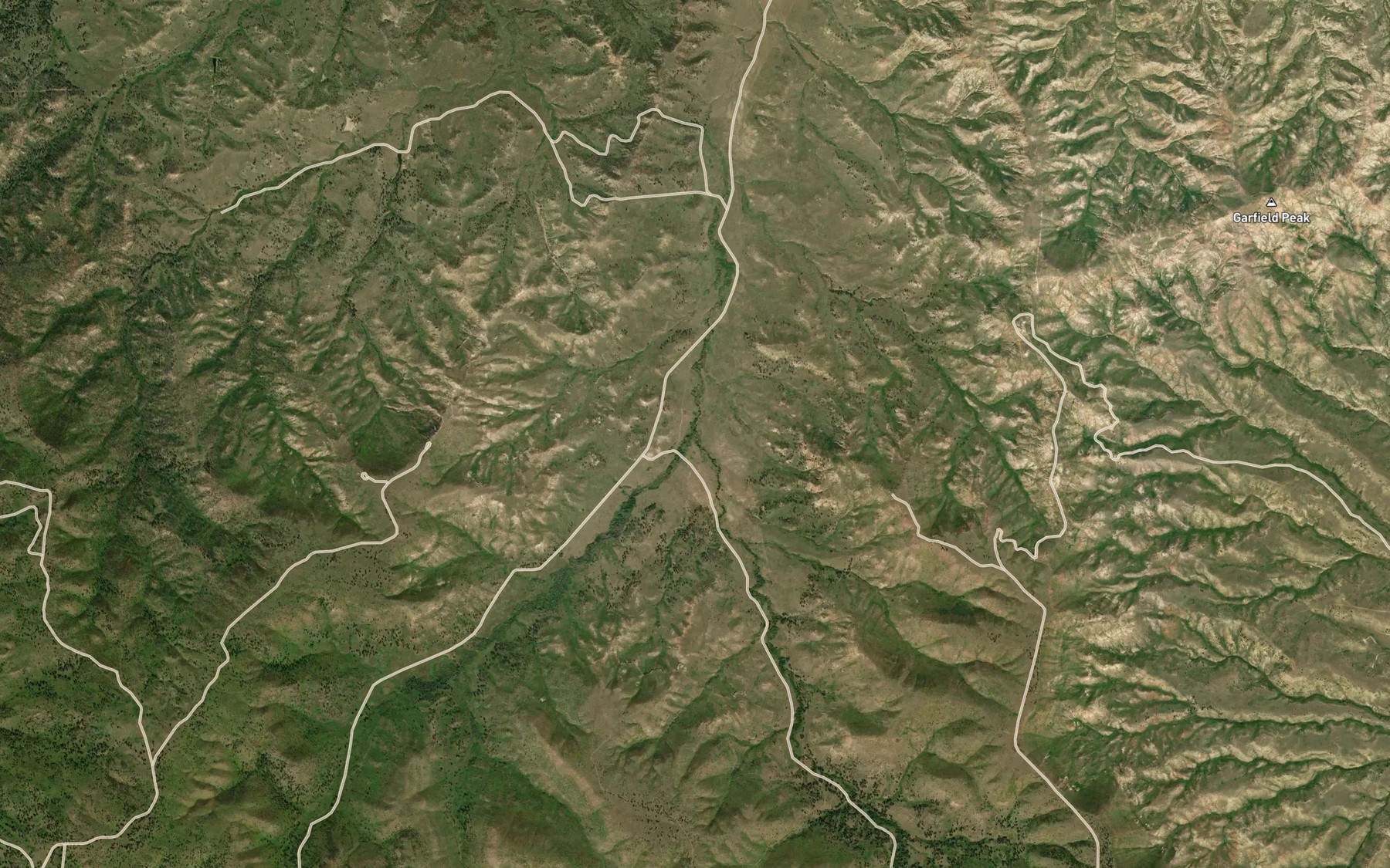 Satellite map of the Ash Creek