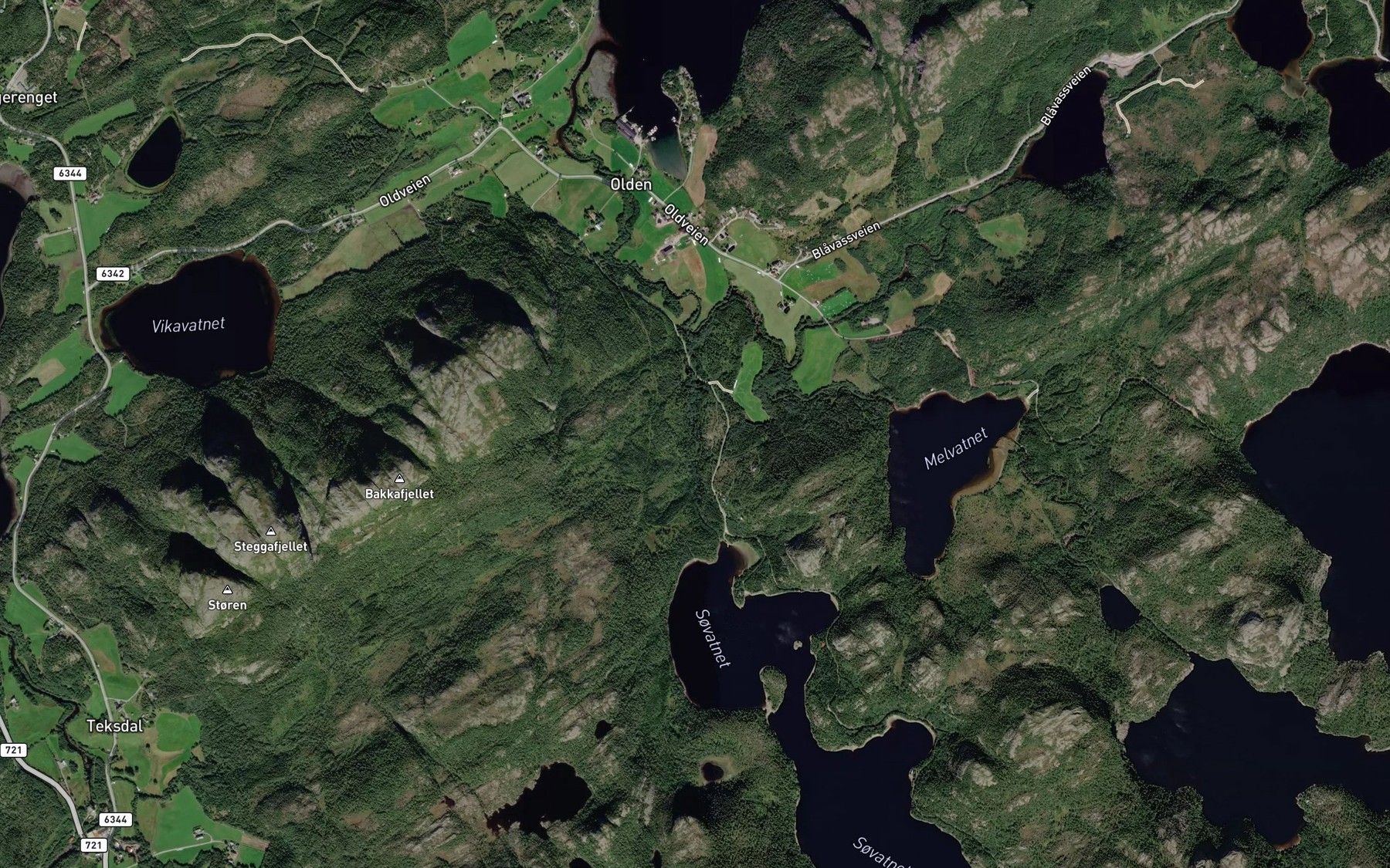 Satellite map of the Sorvassbekken