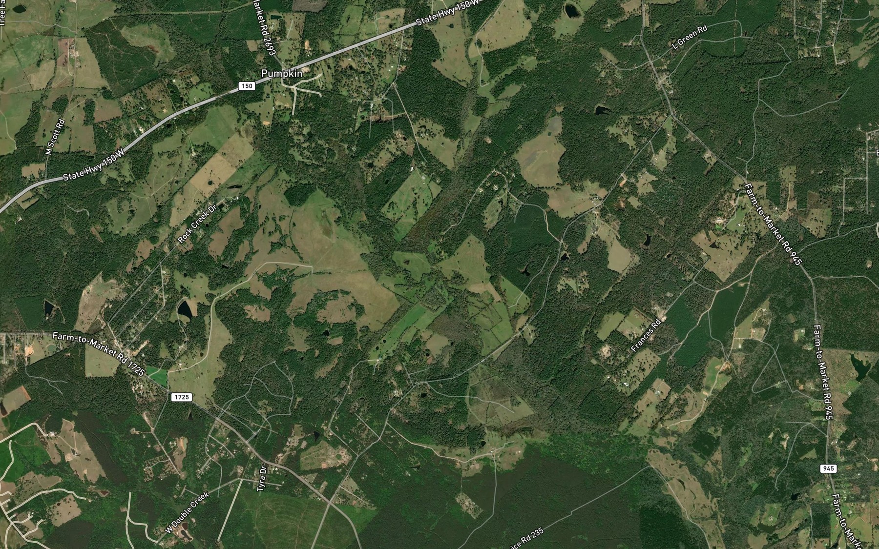 Satellite map of the Black Branch