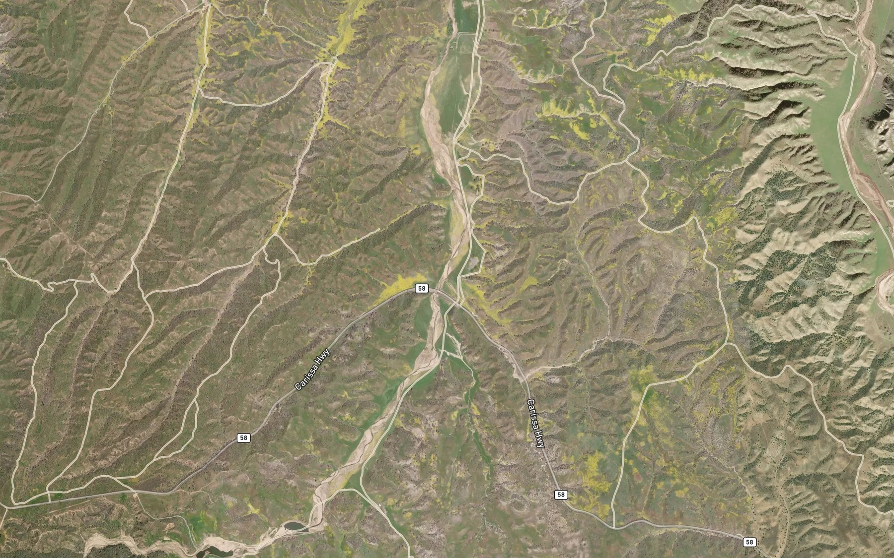 Satellite map of the Windmill Creek