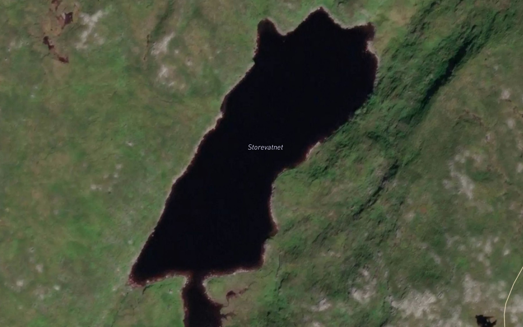 Satellite map of the Storevatnet