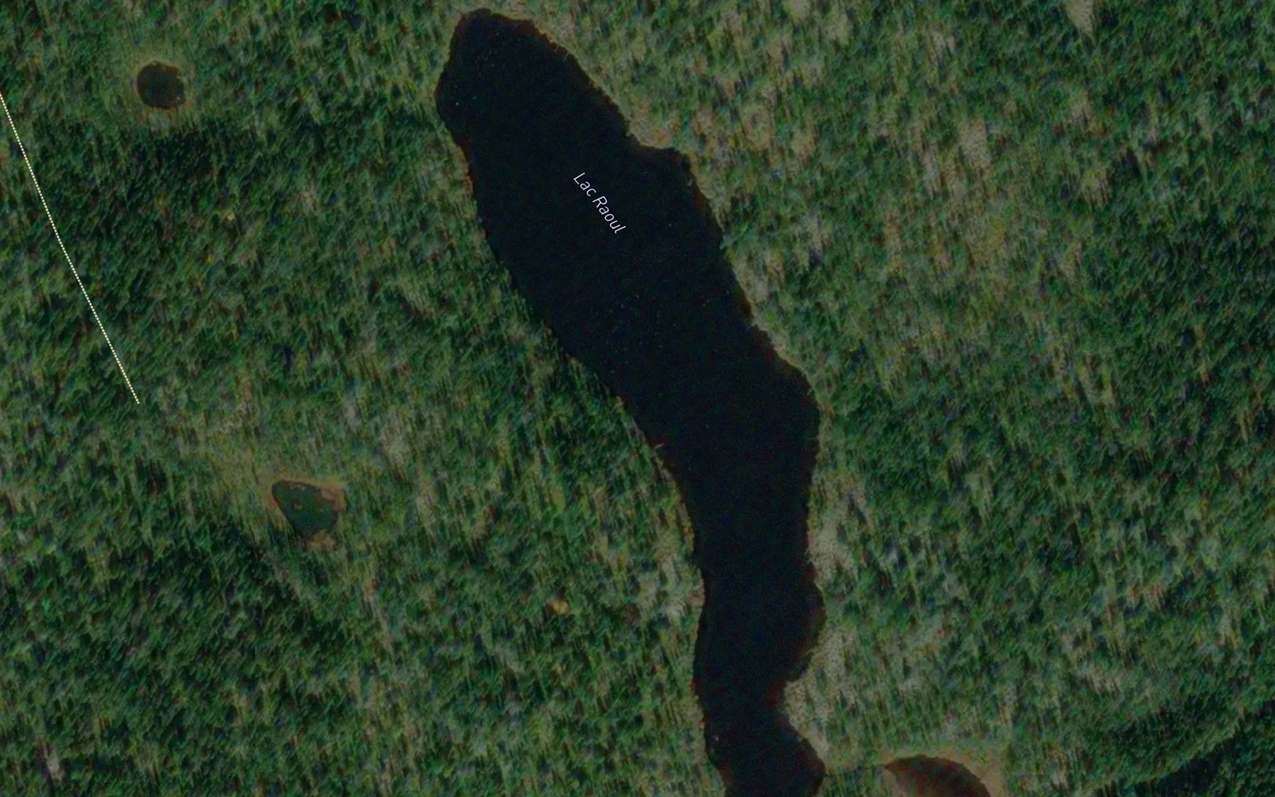 Satellite map of the Lac Raoul