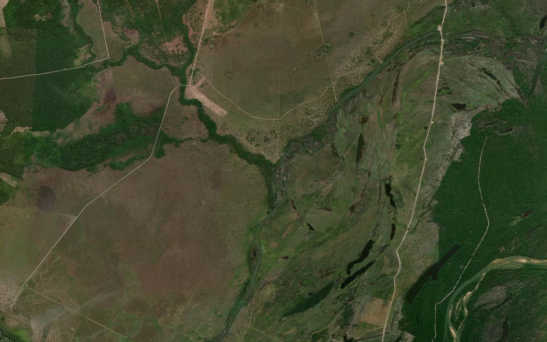 Satellite map of the Rio Papagaio