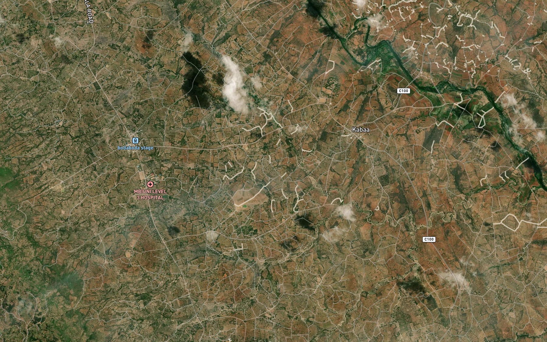 Satellite map of the Motukuyu Dam