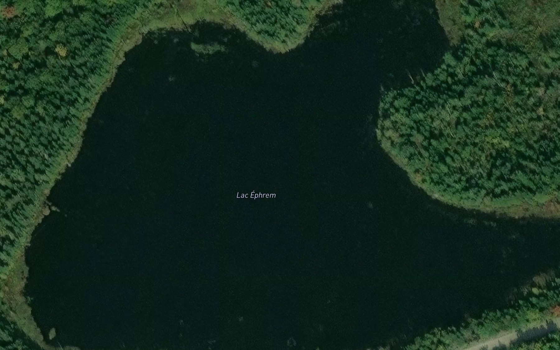 Satellite map of the Lac Ephrem