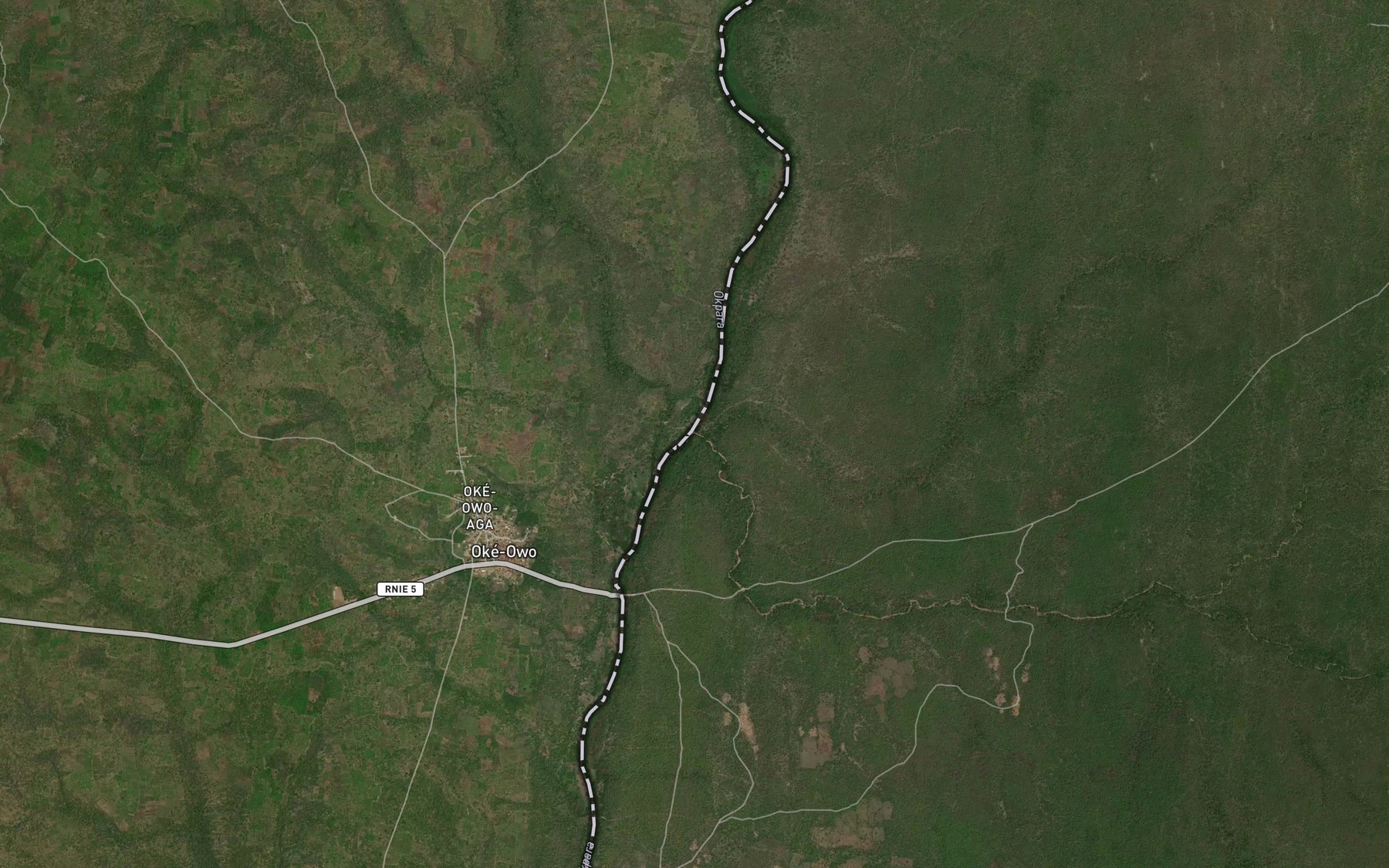 Satellite map of the River Sake