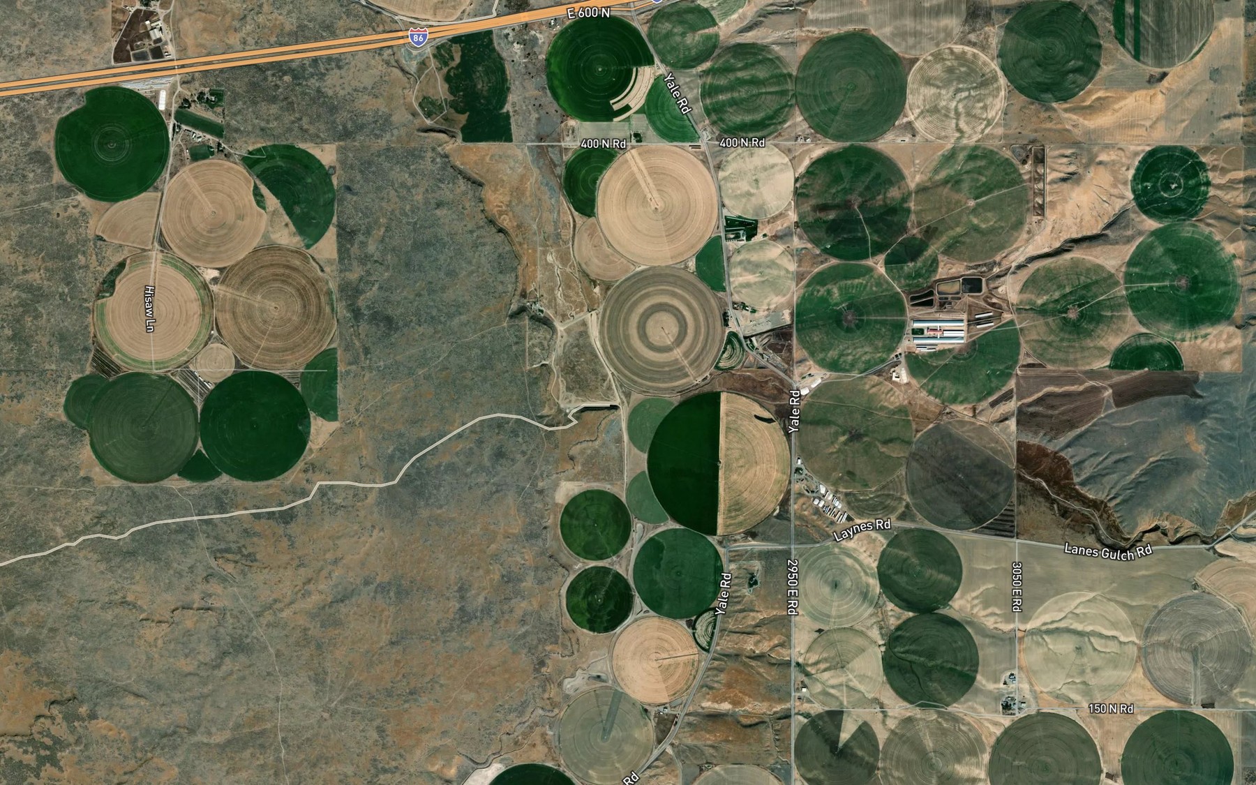 Satellite map of the Calder Creek