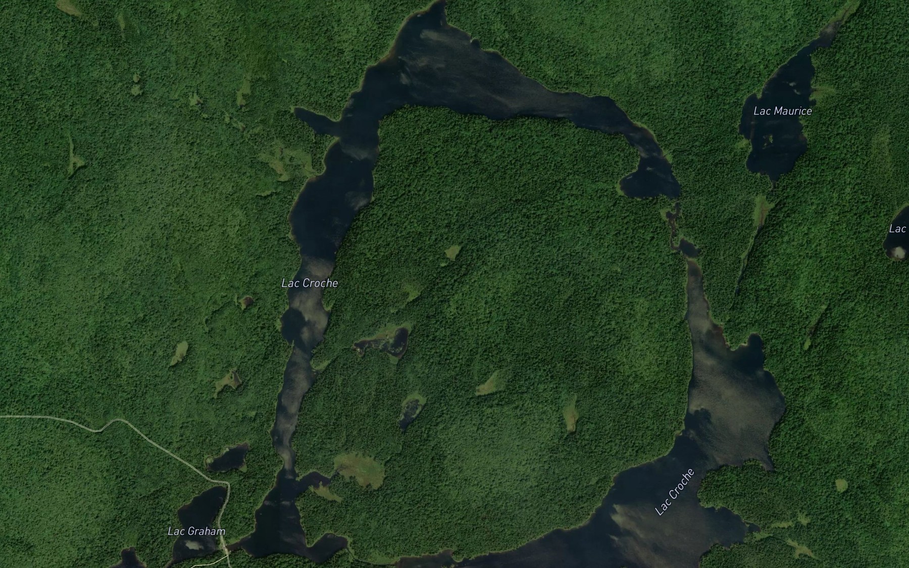 Satellite map of the Lac Croche