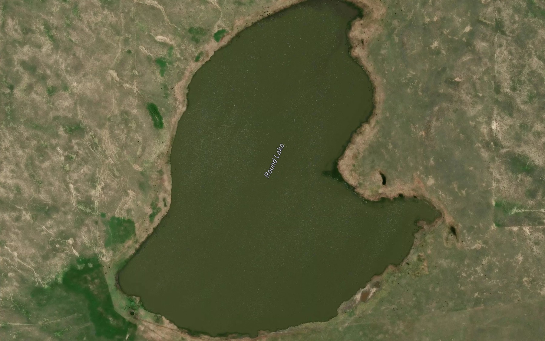 Satellite map of the Round Lake