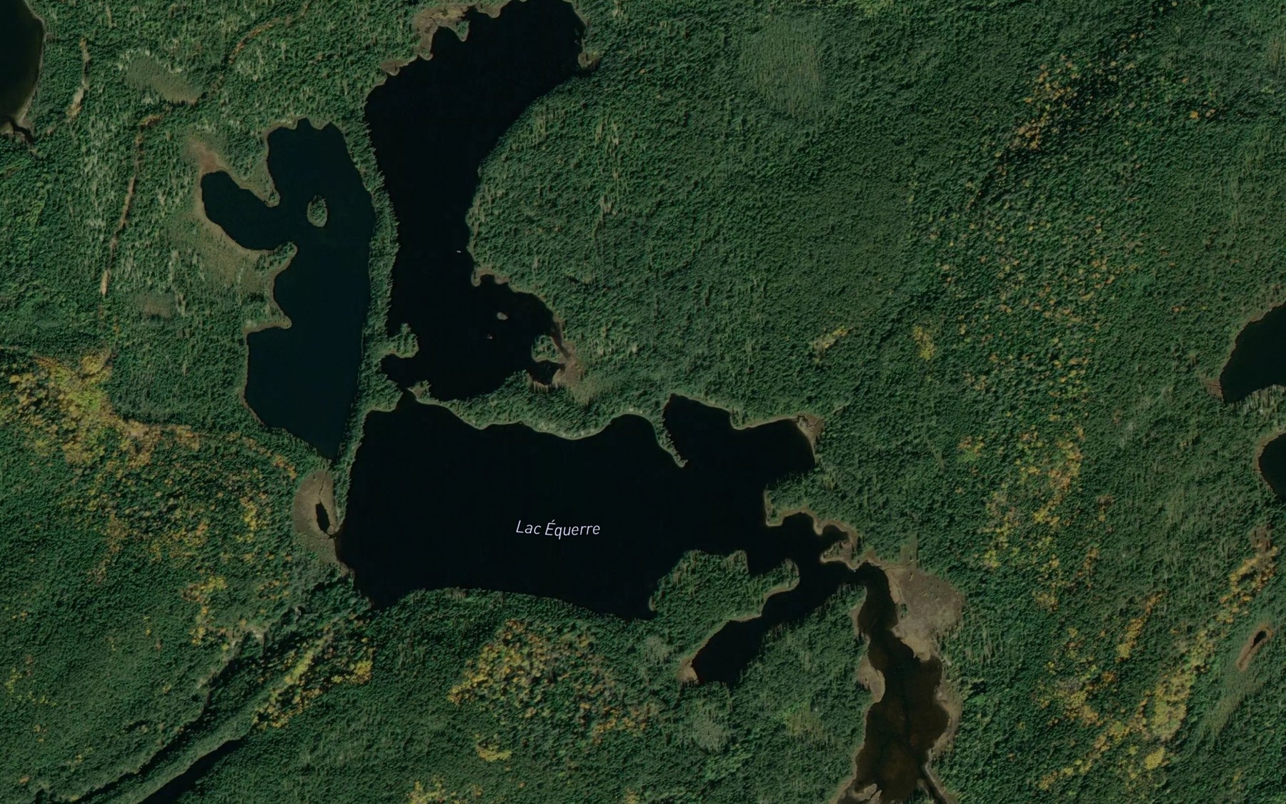 Satellite map of the Lac Equerre