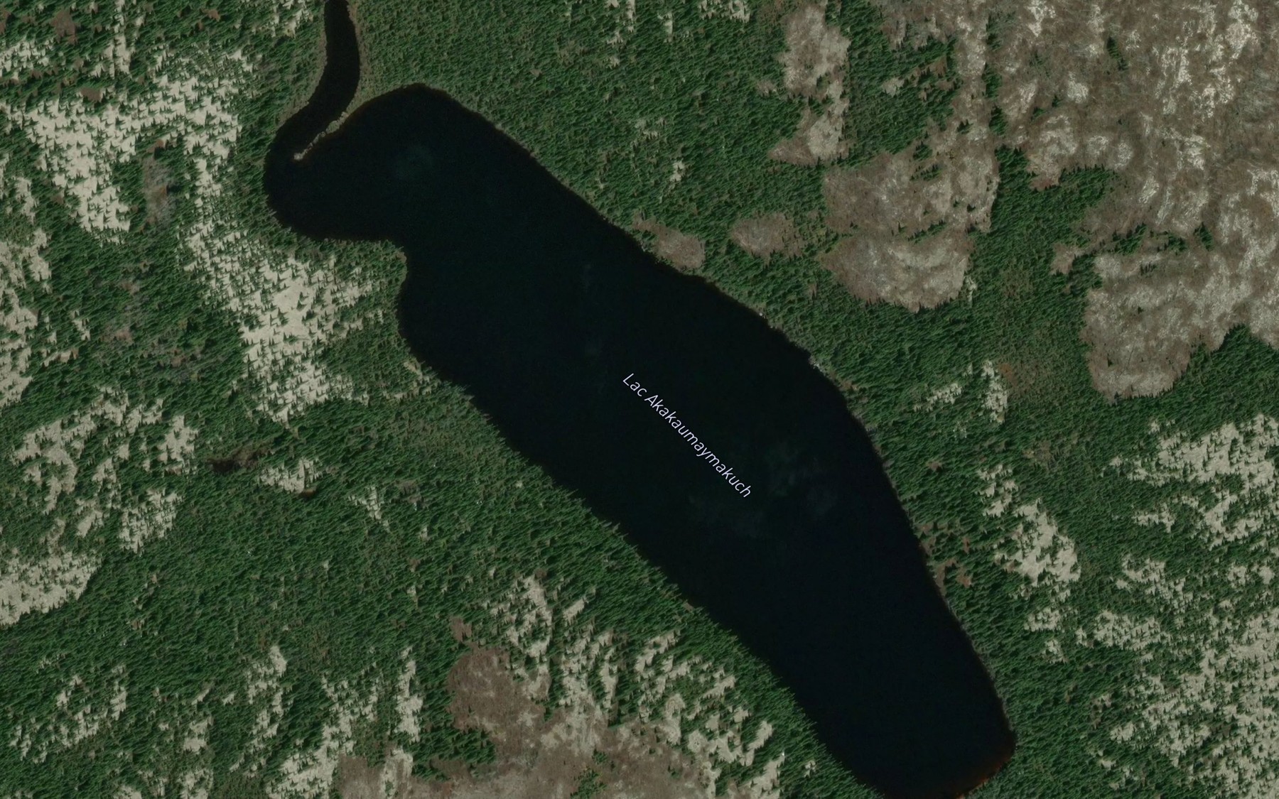 Satellite map of the Lac Akakaumaymakuch