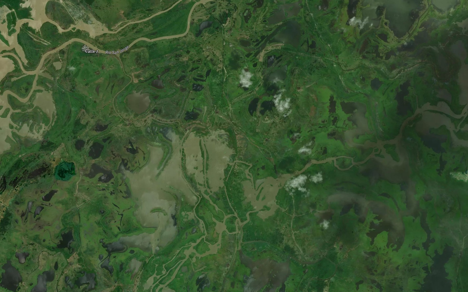 Satellite map of the Cienaga Los Patos