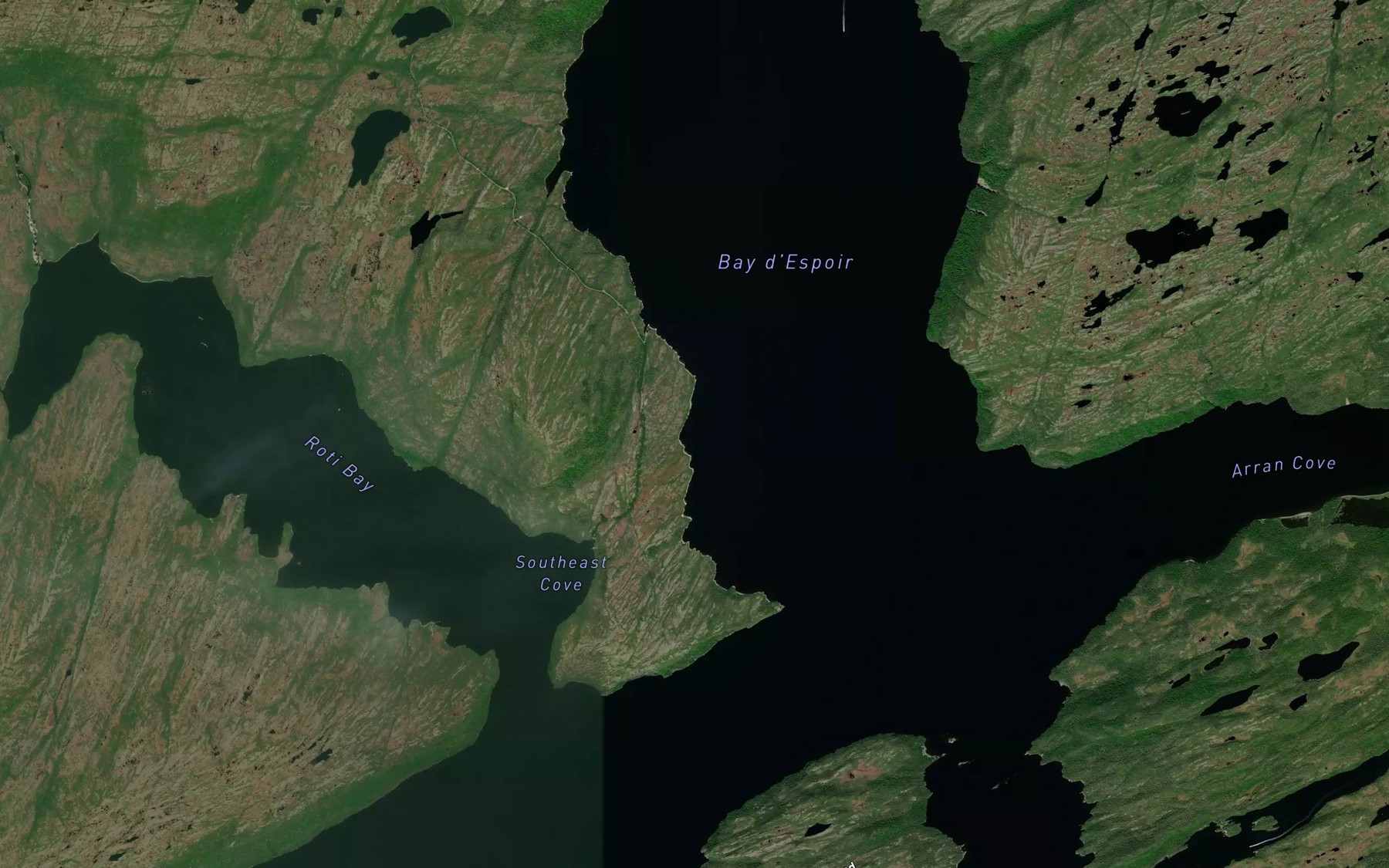 Satellite map of the Little Muddy Hole