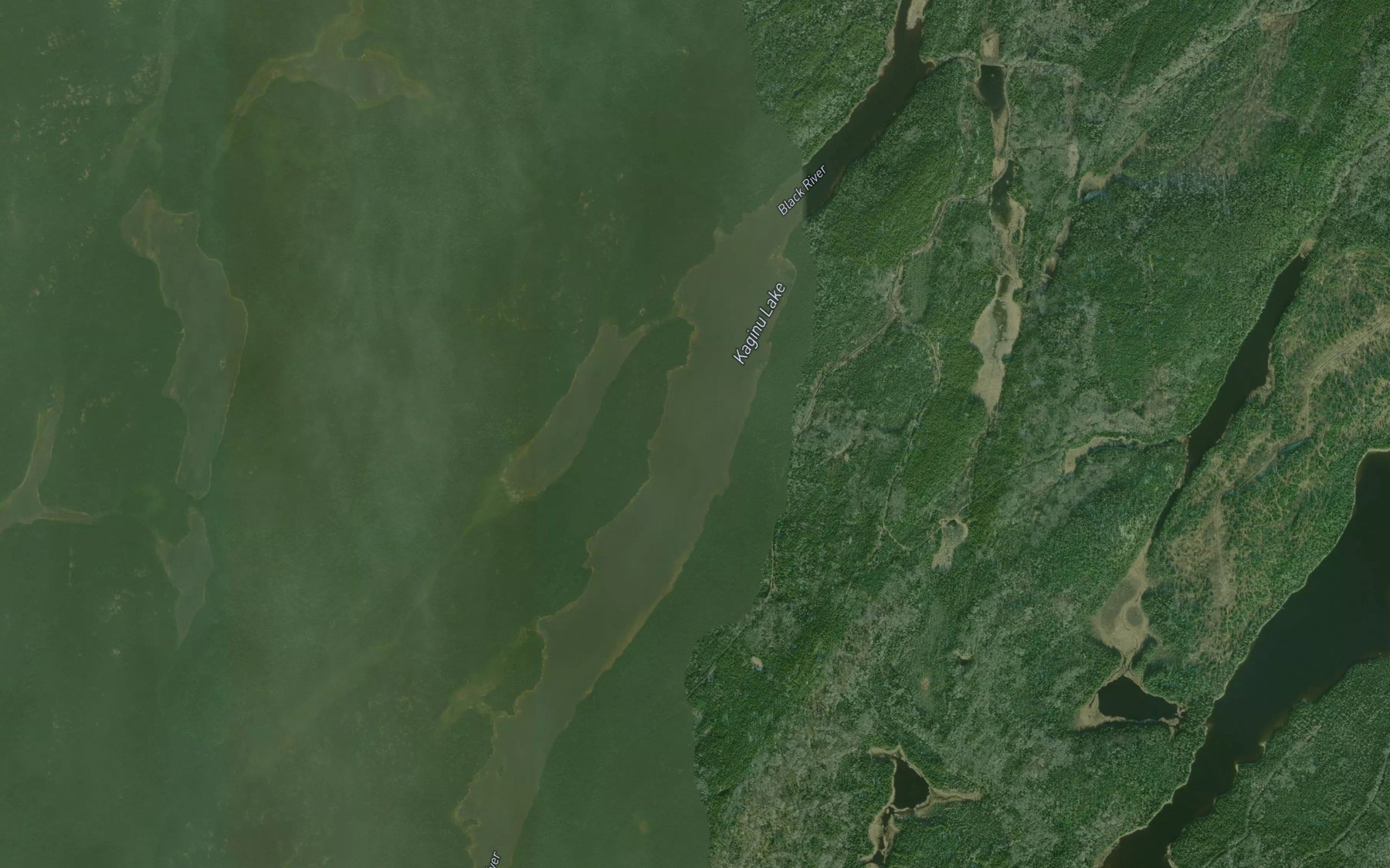 Satellite map of the Kaginu Lake
