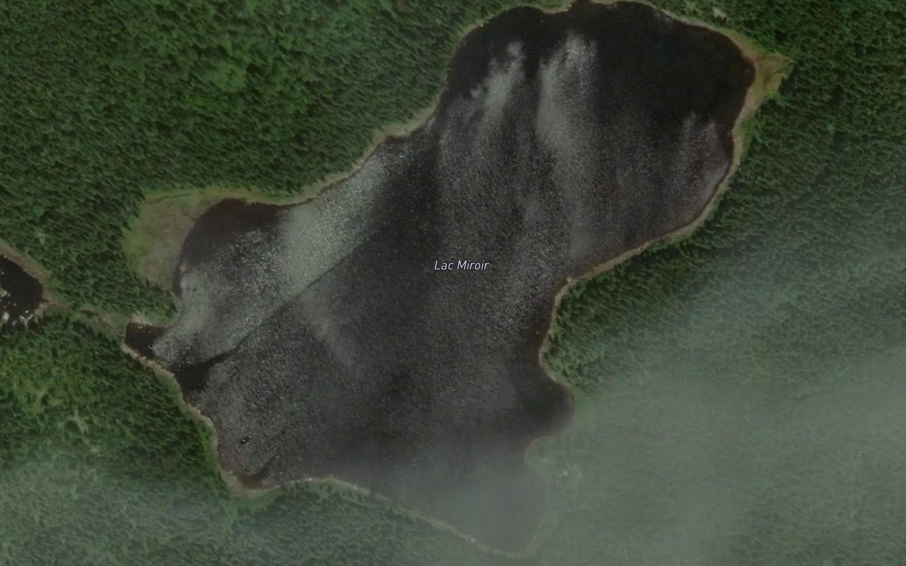 Satellite map of the Lac Miroir