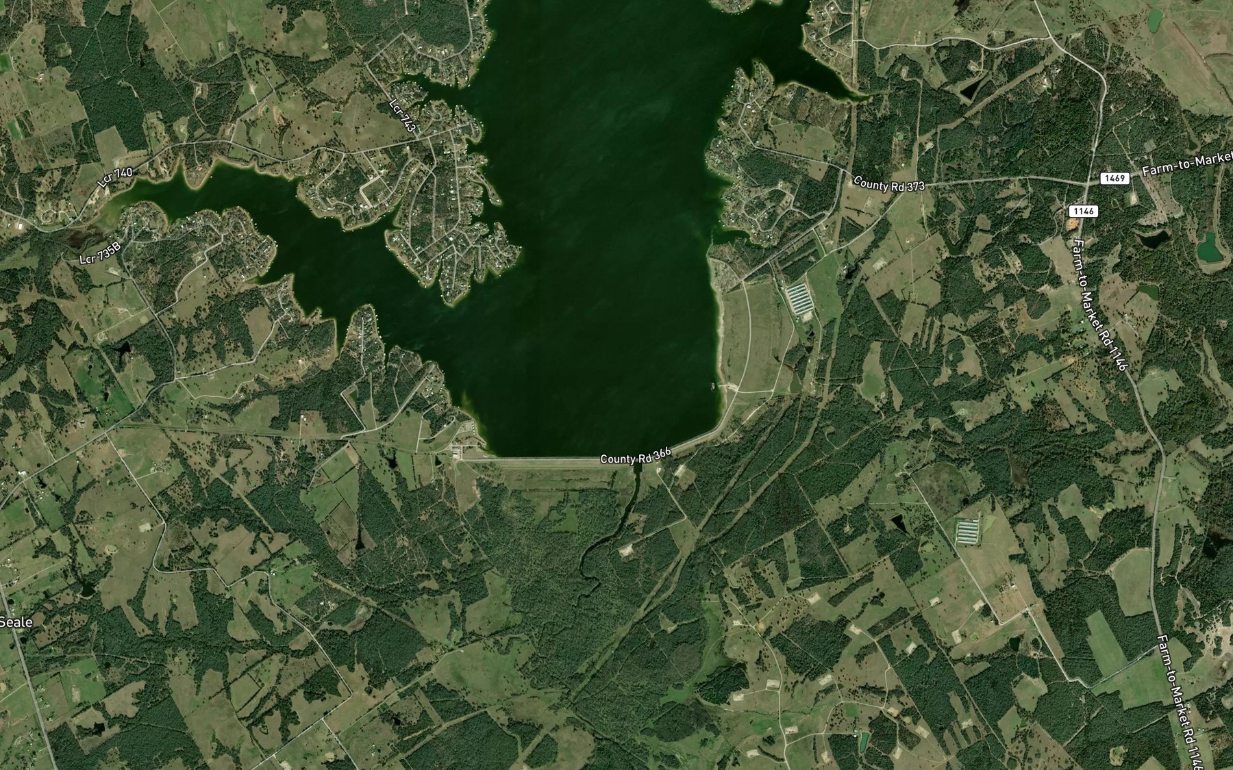 Satellite map of the Running Branch