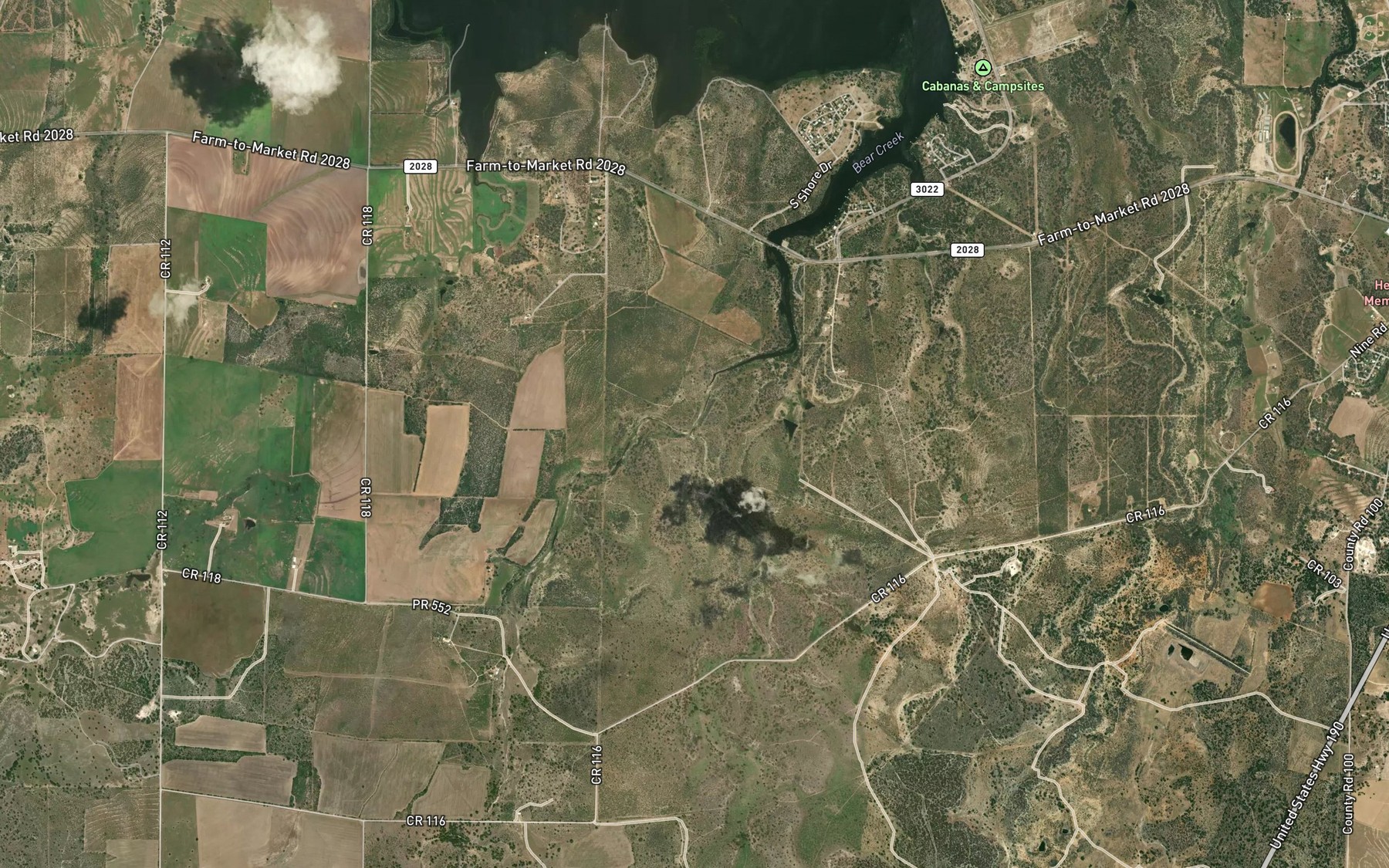 Satellite map of the Little Bear Creek