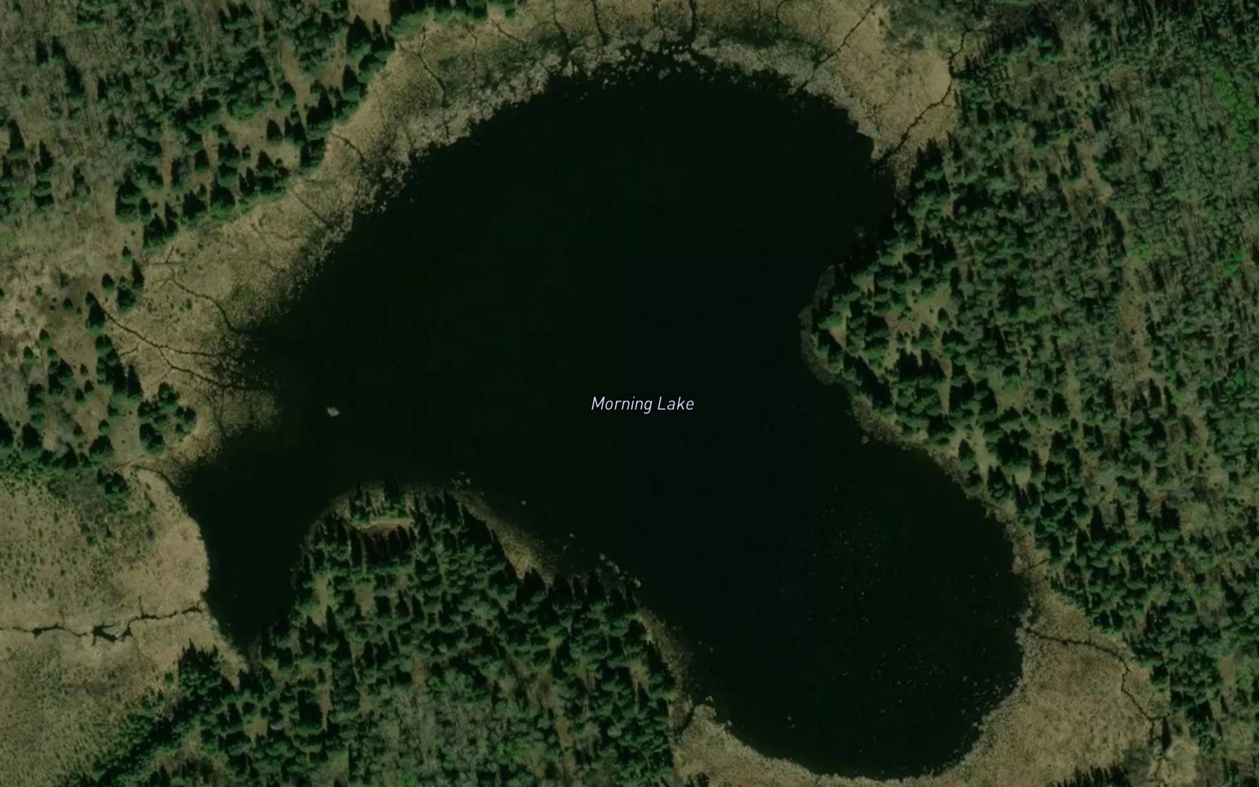 Satellite map of the Morning Lake