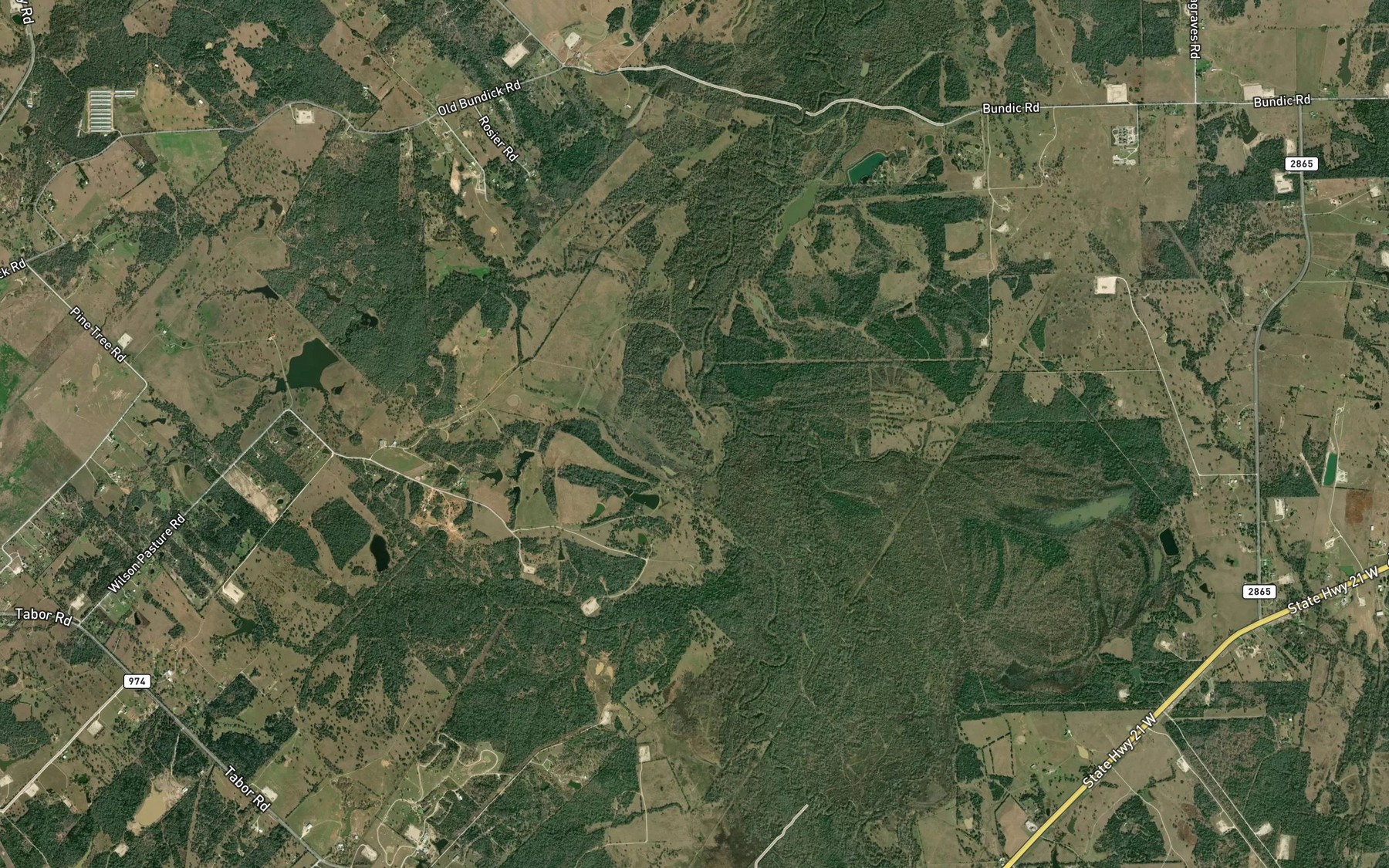 Satellite map of the Wilson Lake