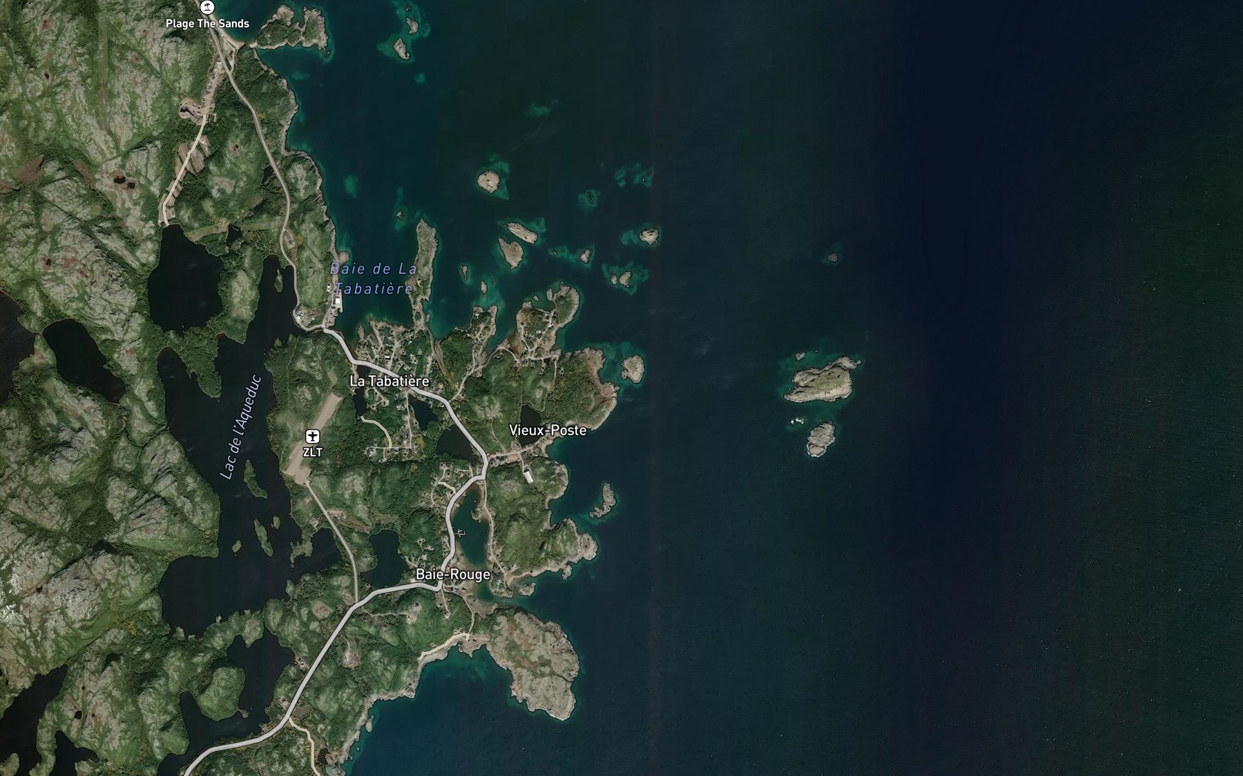 Satellite map of the Havre Galibois