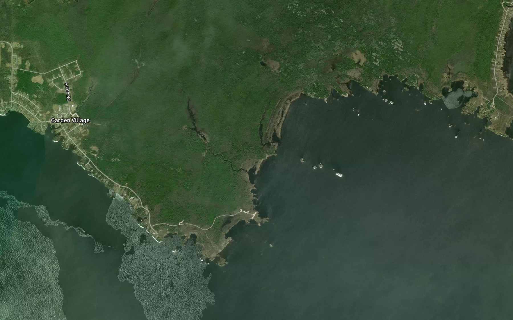 Satellite map of the First Creek