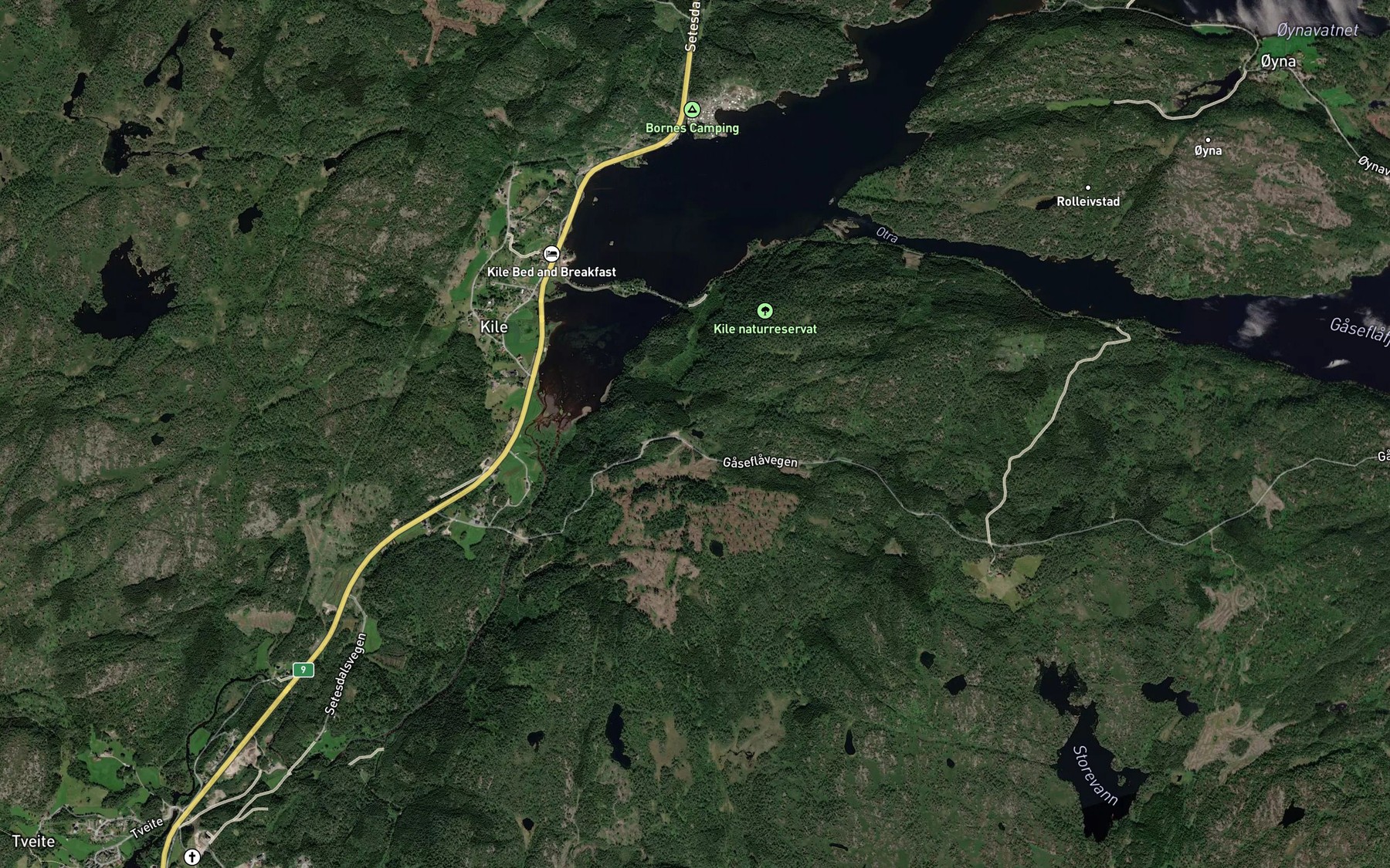 Satellite map of the Ramnetjonn