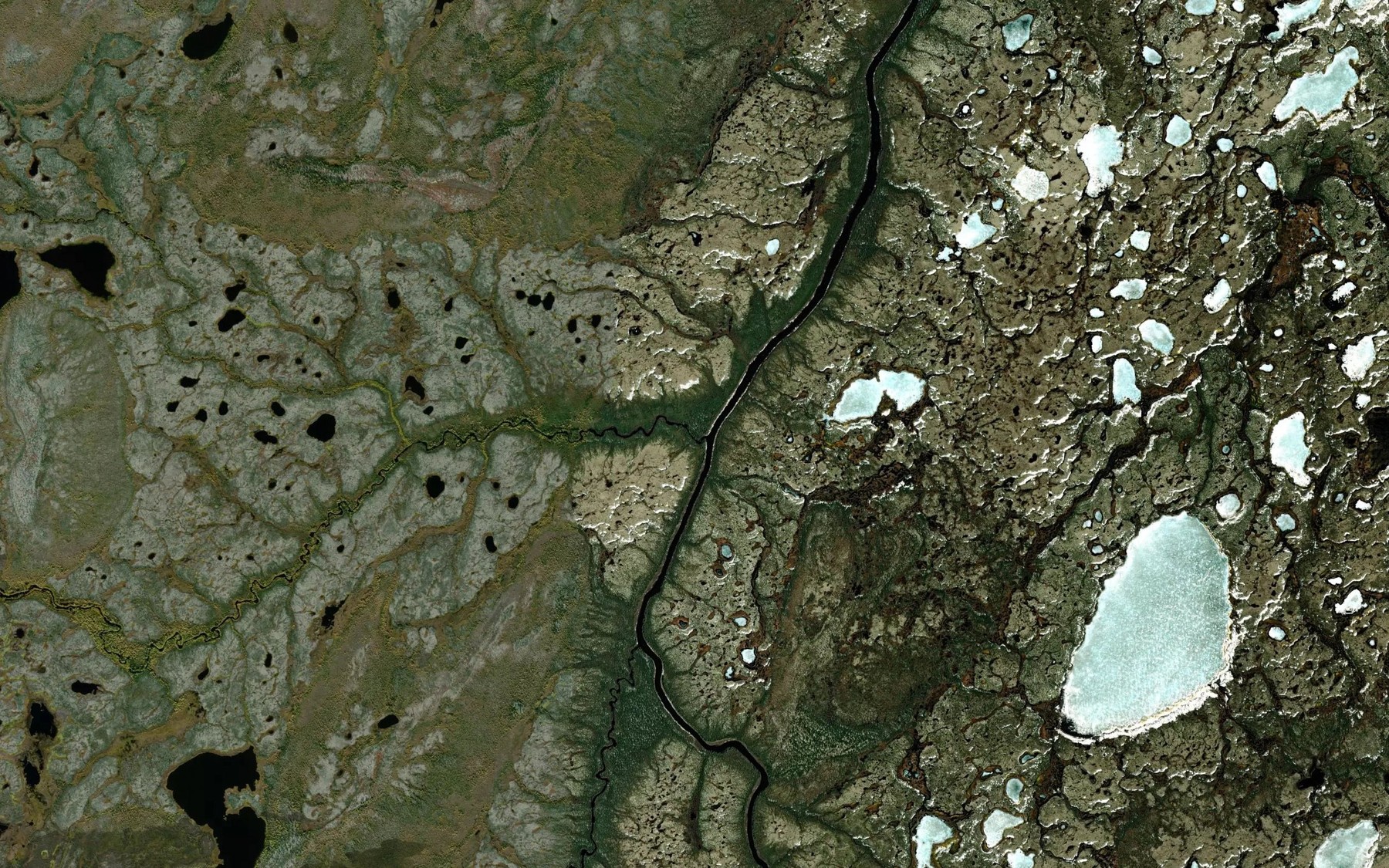 Satellite map of the Screech Creek