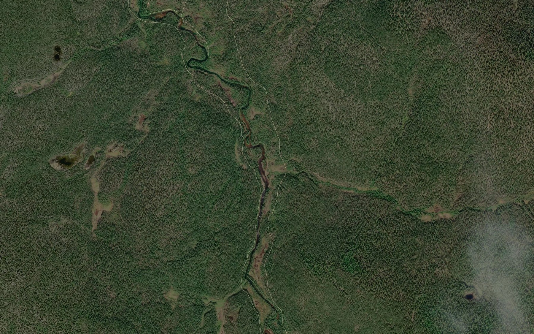 Satellite map of the Saukko-oja