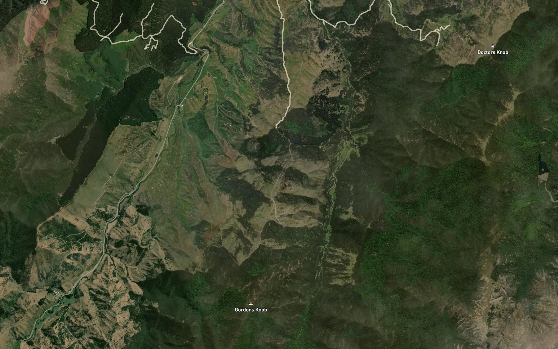 Satellite map of the Teme River