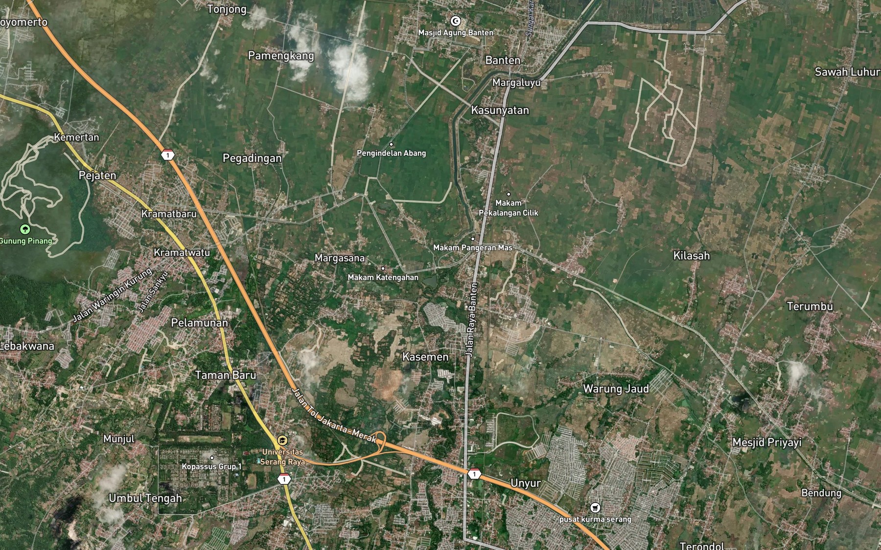 Satellite map of the Kali Pambuangcibaten