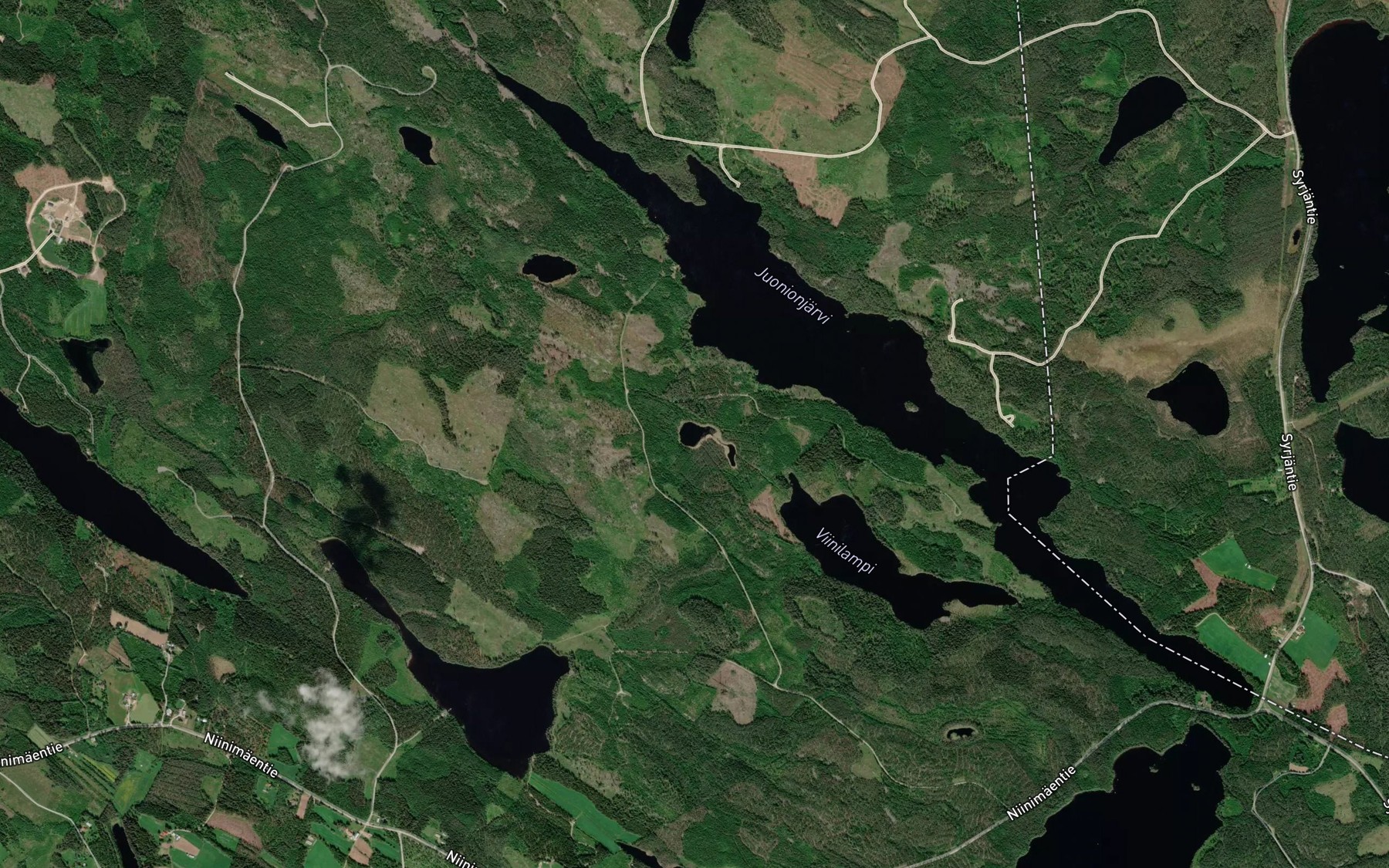 Satellite map of the Kaakonlampi