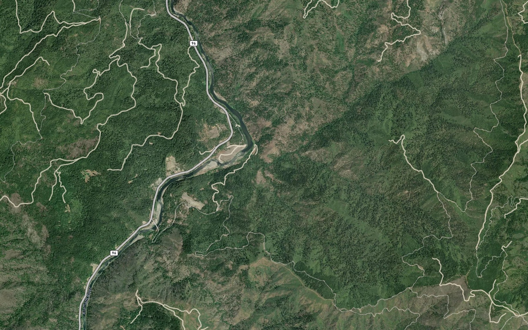 Satellite map of the Tinkham Creek