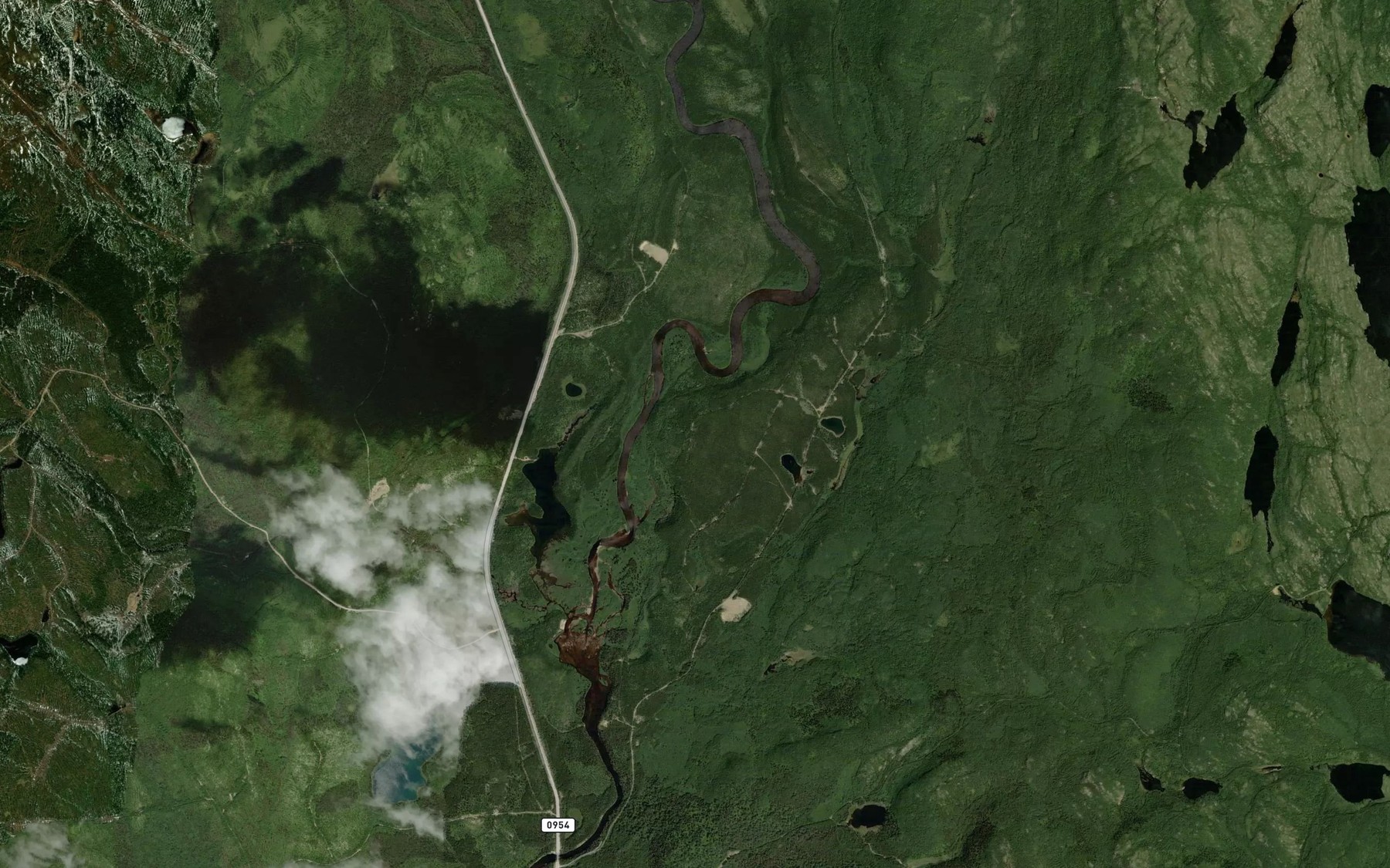 Satellite map of the Ruisseau de la Mule