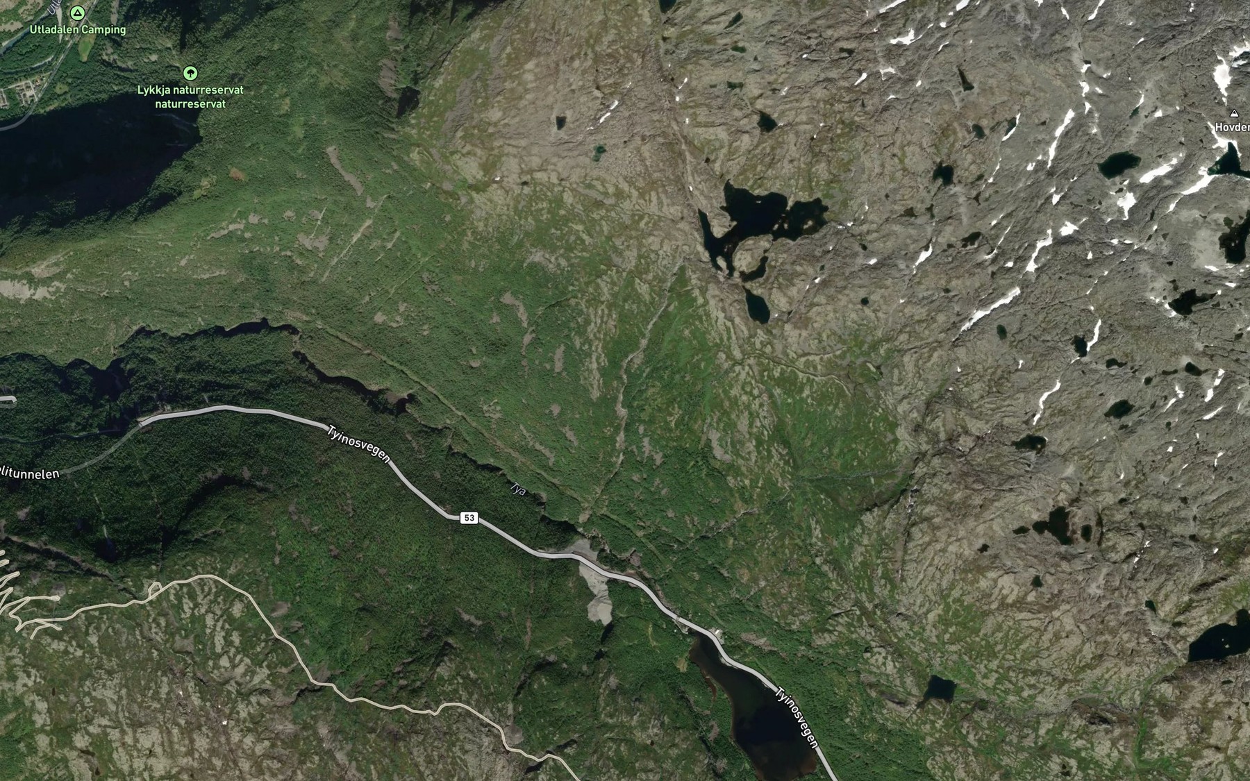 Satellite map of the Skanseelvi