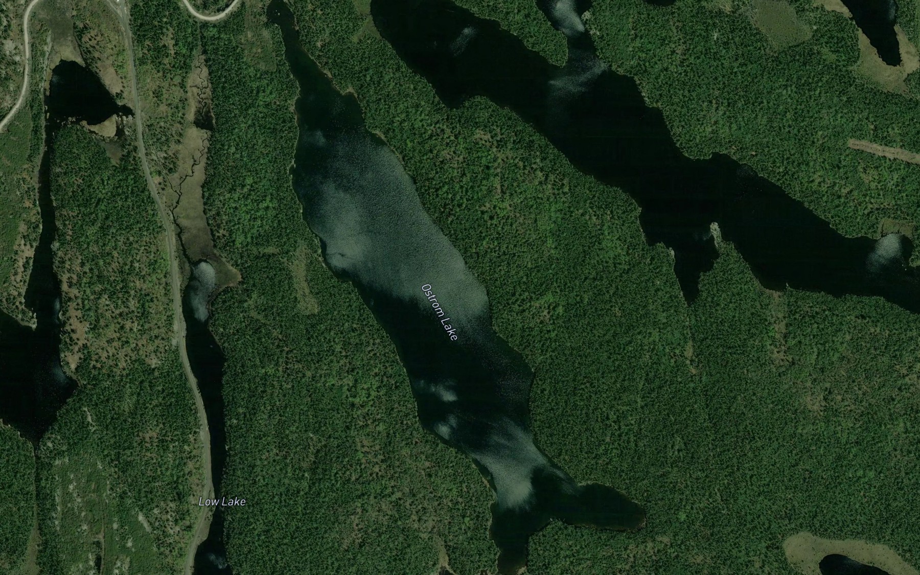 Satellite map of the Ostrom Lake