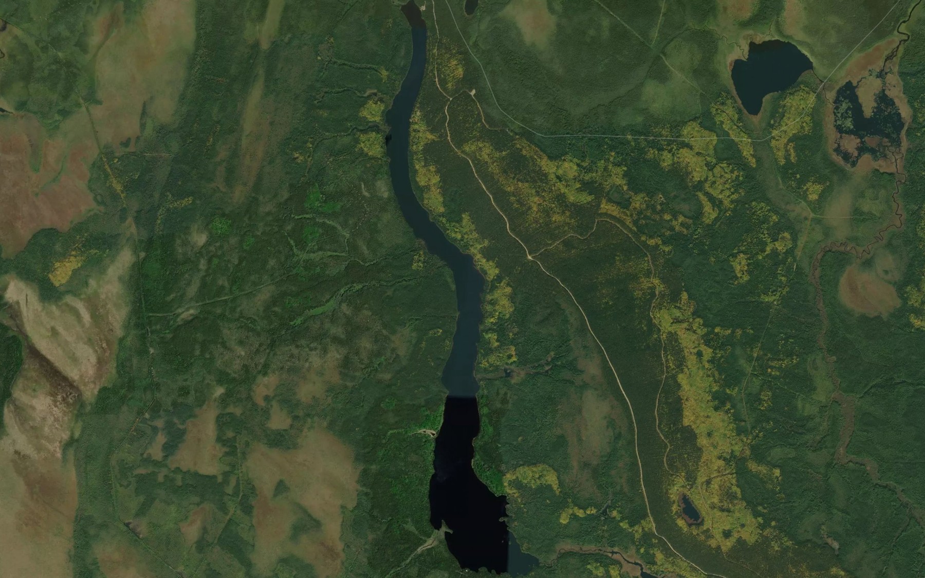 Satellite map of the Lac Louvicourt