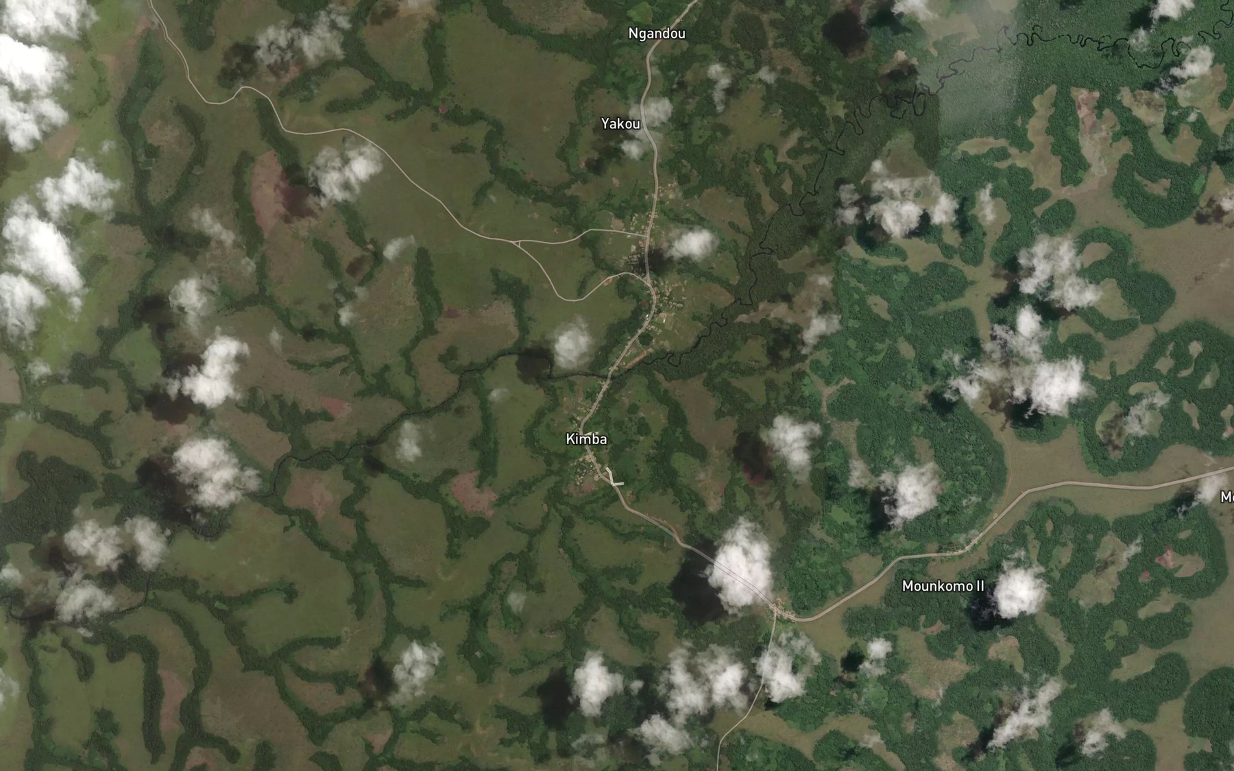 Satellite map of the Loufou