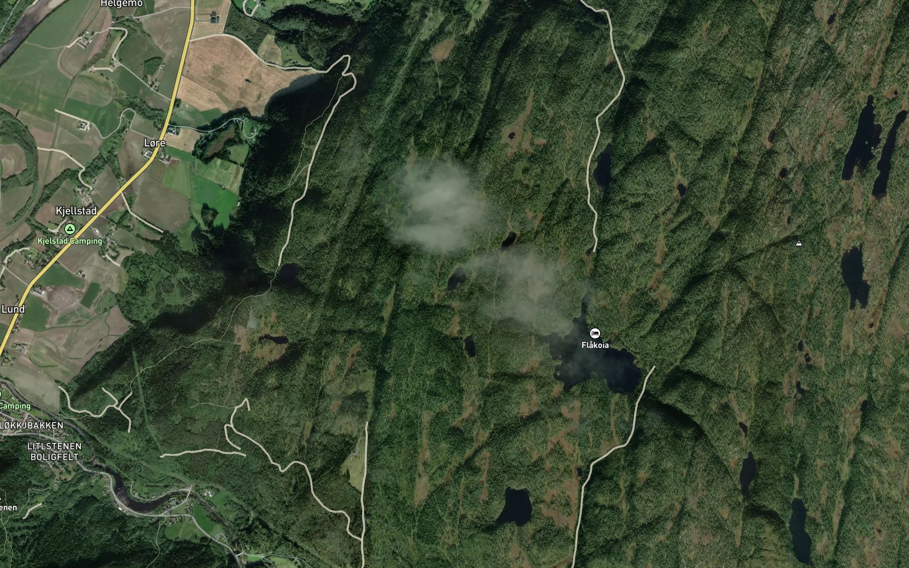 Satellite map of the Mostavatna