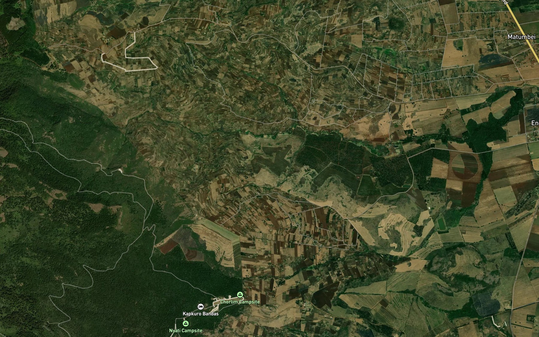 Satellite map of the Kimothon